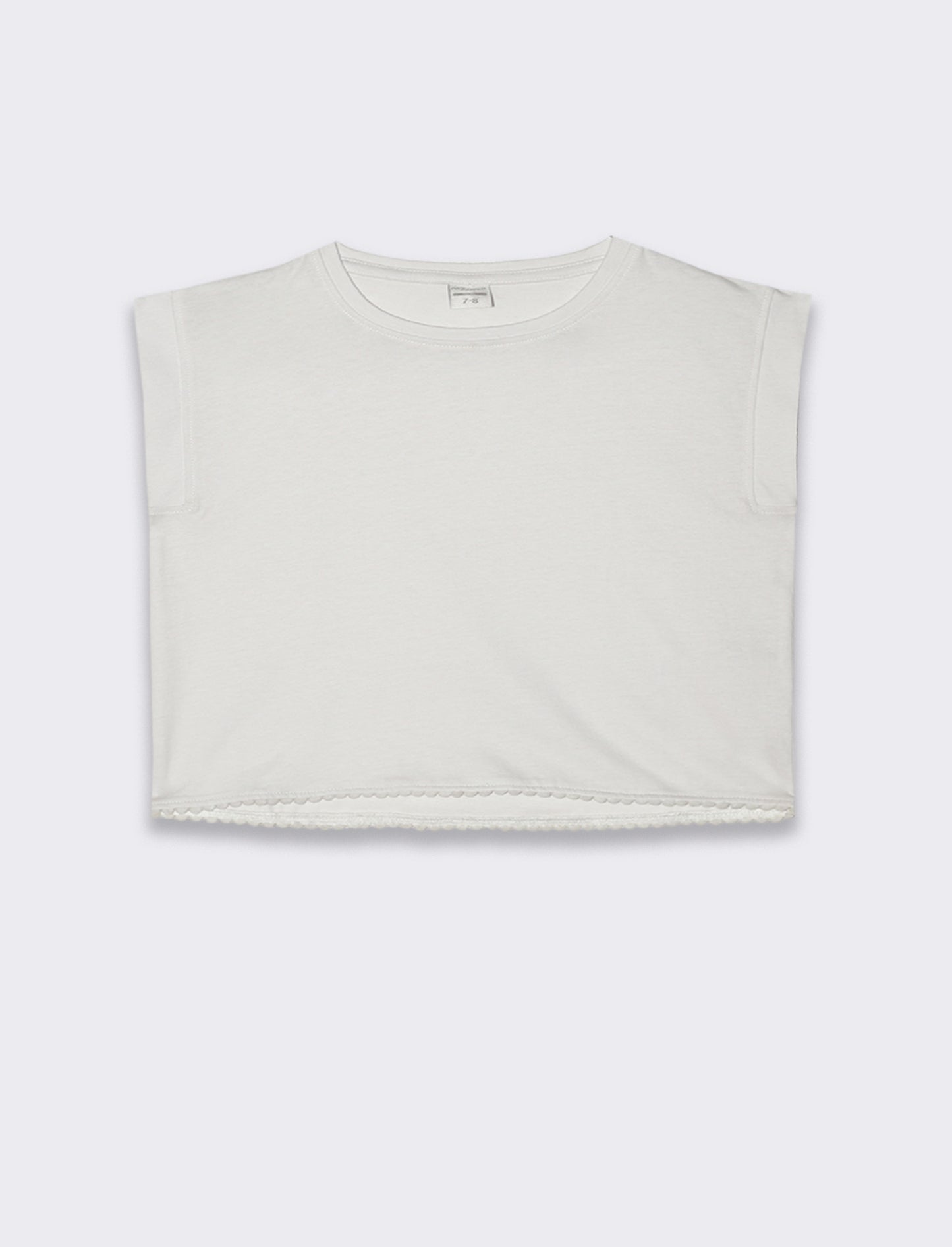 T-shirt in cotone da bambina - Bianco