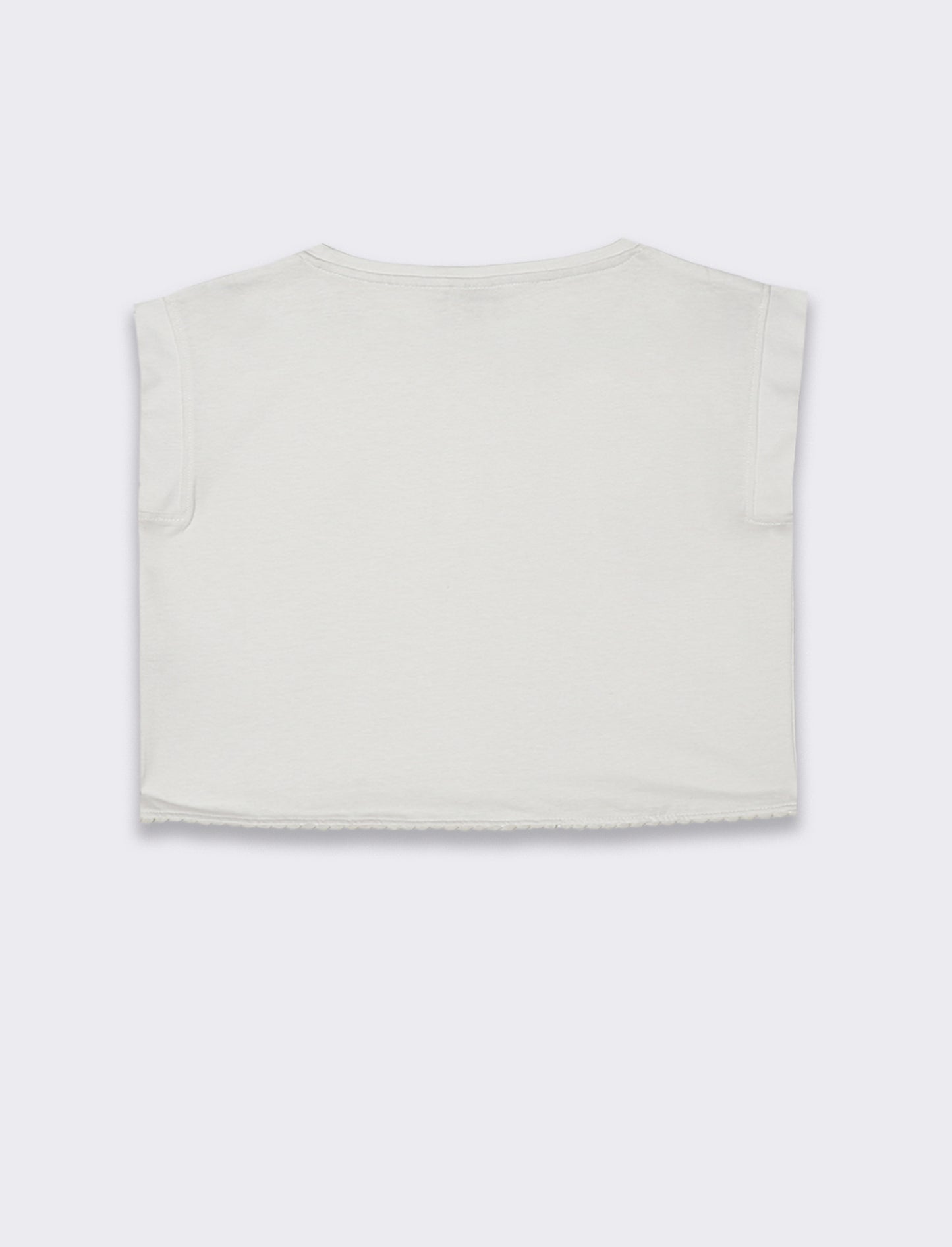 T-shirt in cotone da bambina - Bianco