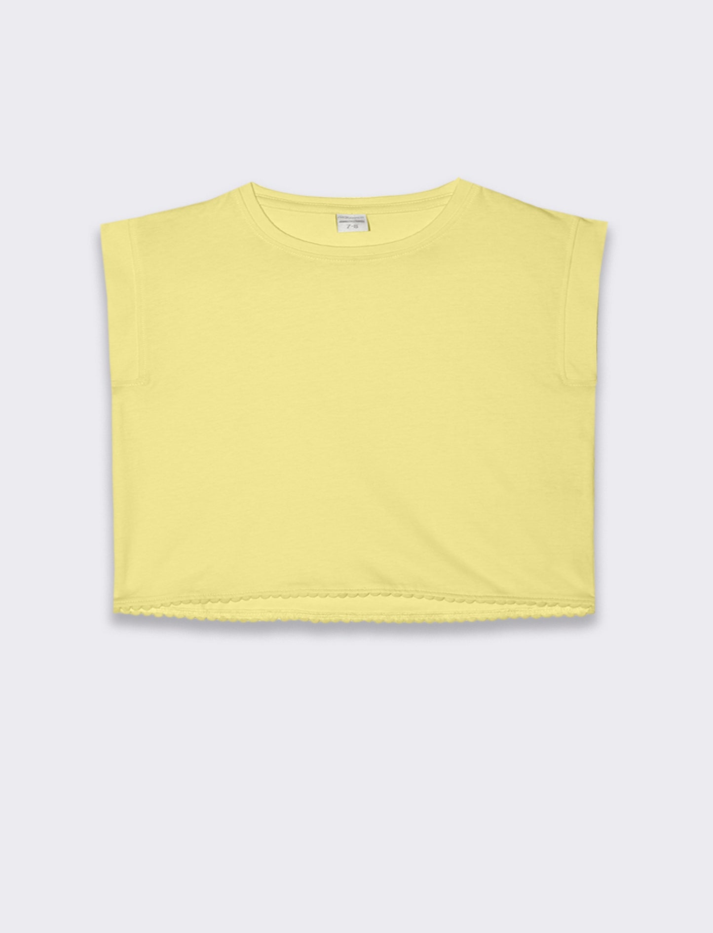 T-shirt in cotone da bambina - Giallo limone