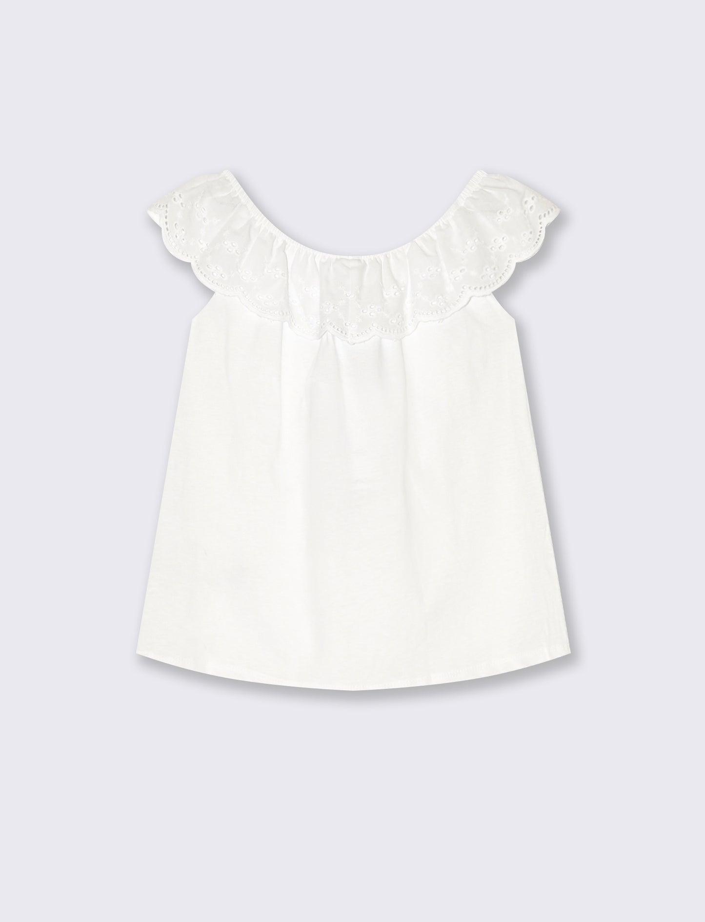 T-shirt estiva da bambina con stampa colorata - Bianco