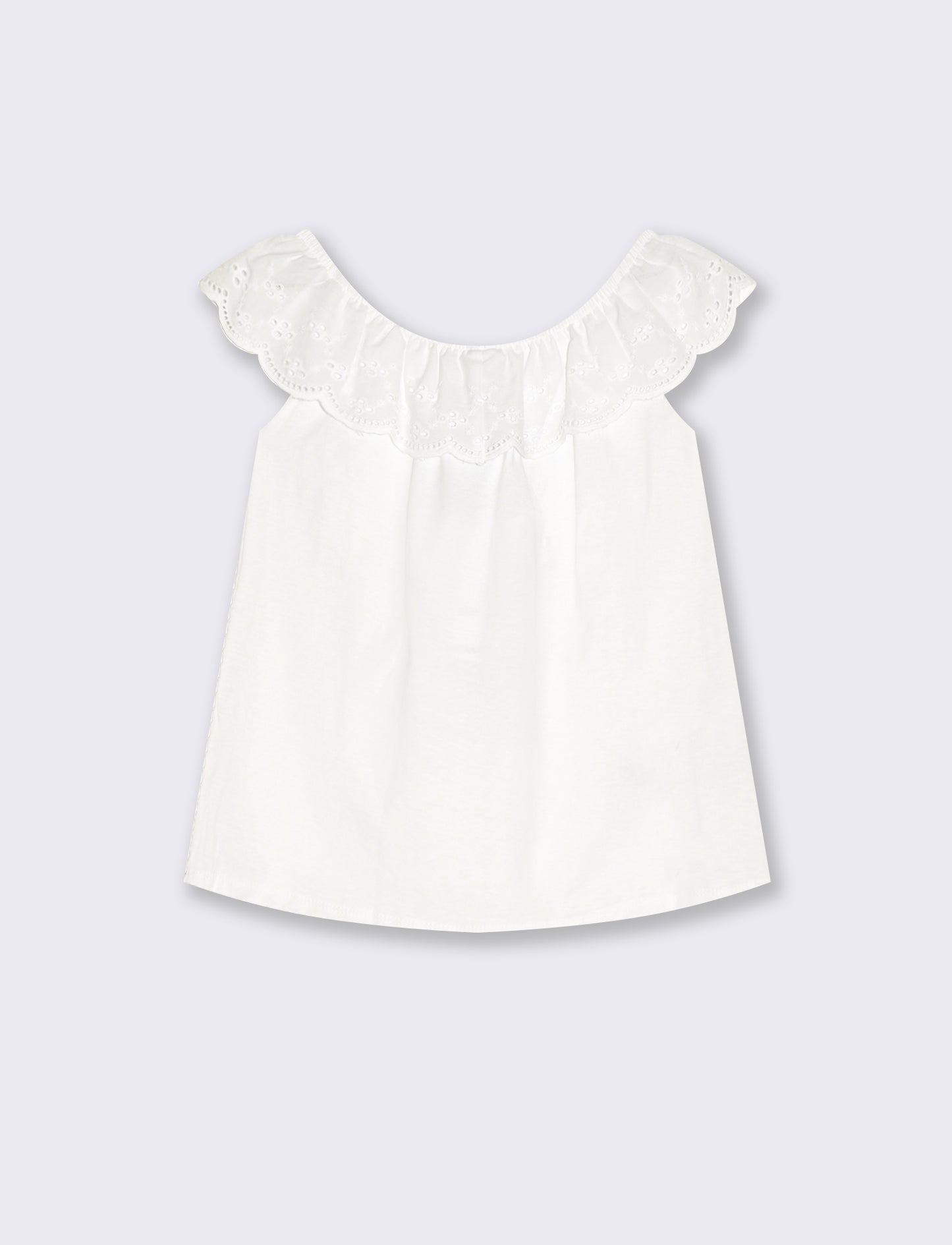 T-shirt estiva da bambina con stampa colorata - Bianco