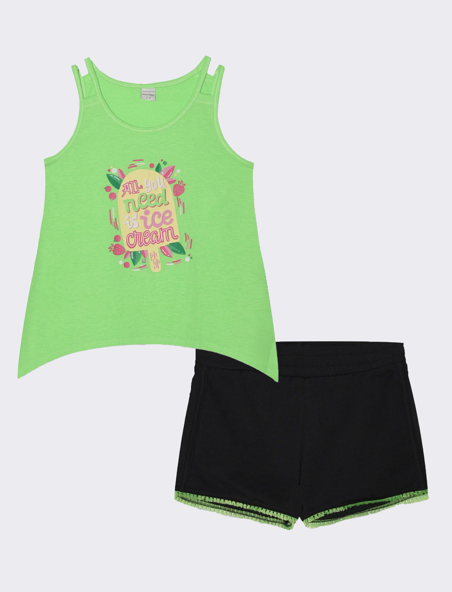 Set due pezzi bambina - Verde