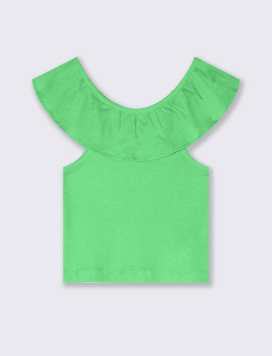 Top rouches. da bambina - Verde mela