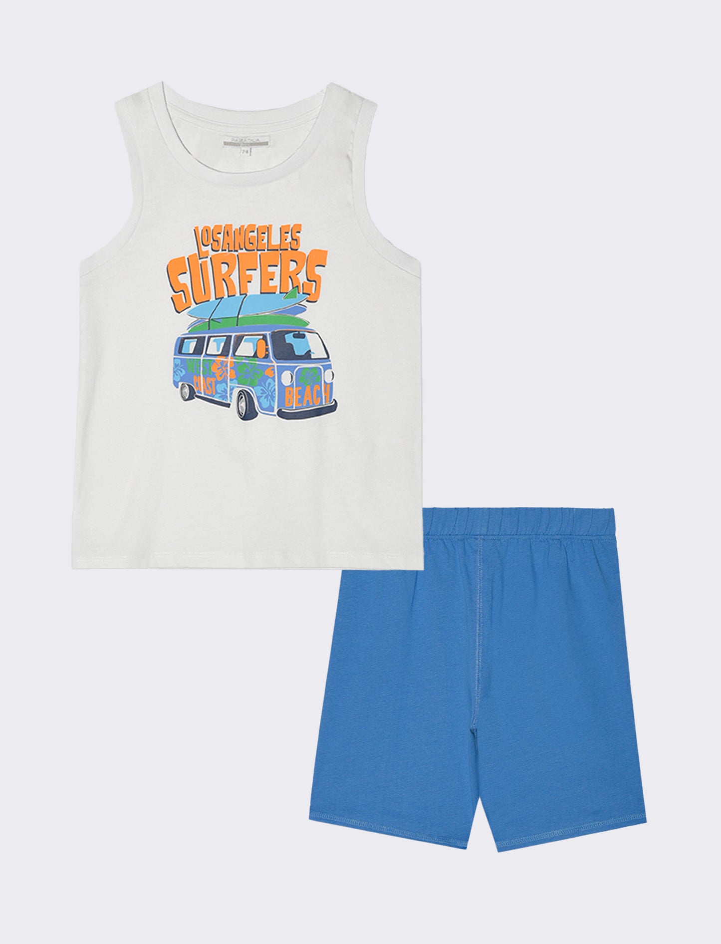 Set due pezzi con canotta da bambino - Bianco