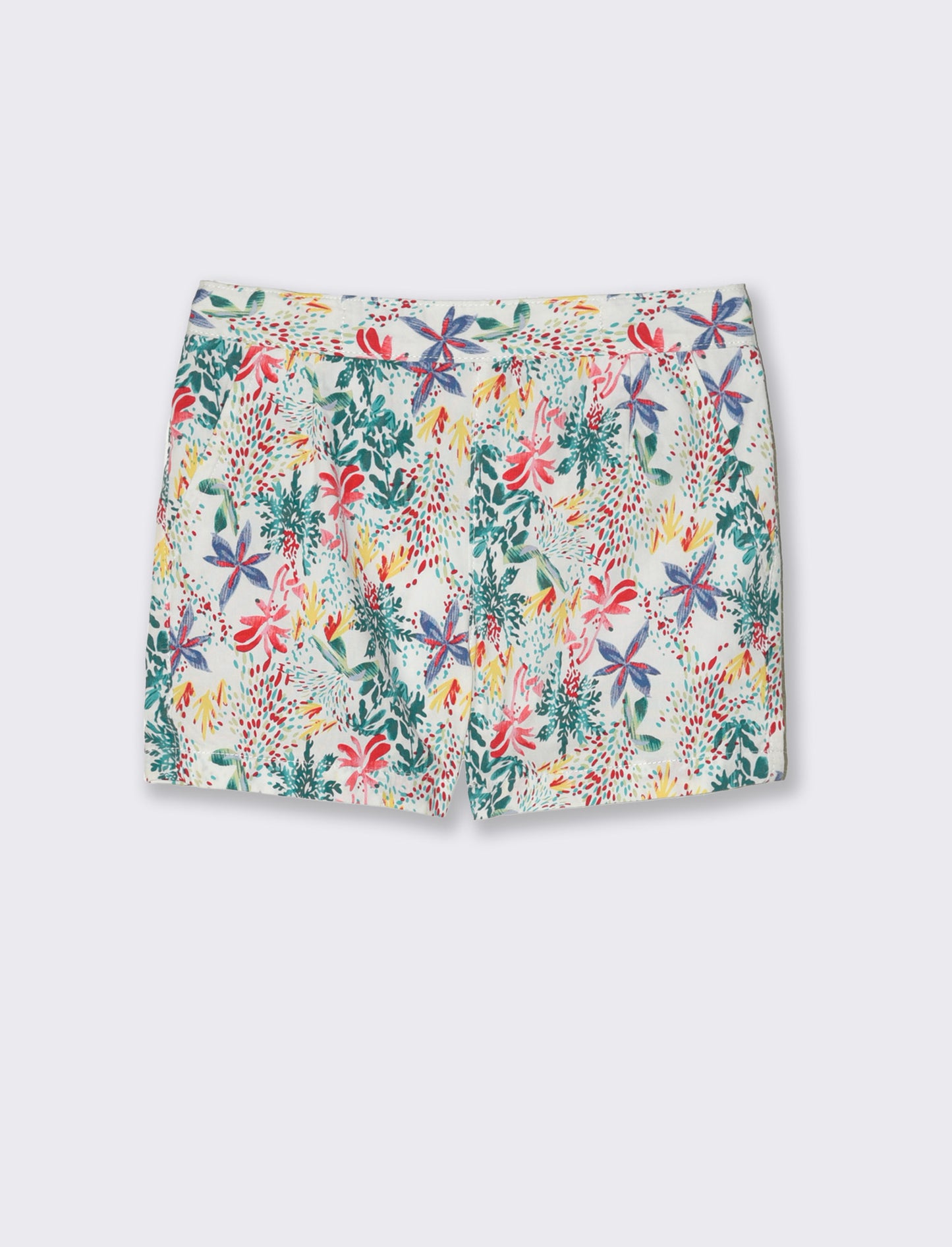 Short in popeline da bambina - Bianco sporco