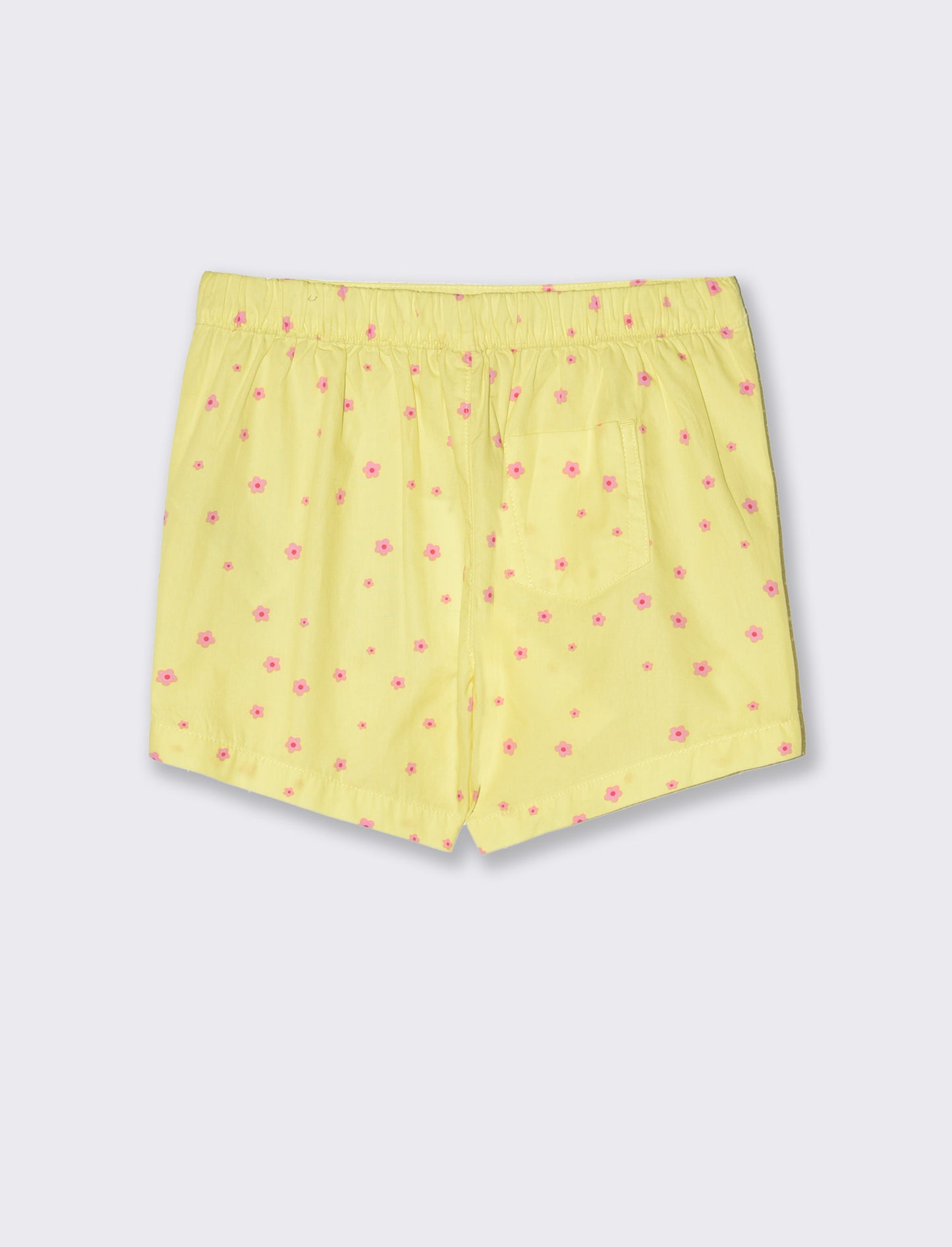 Short in popeline da bambina - Giallo