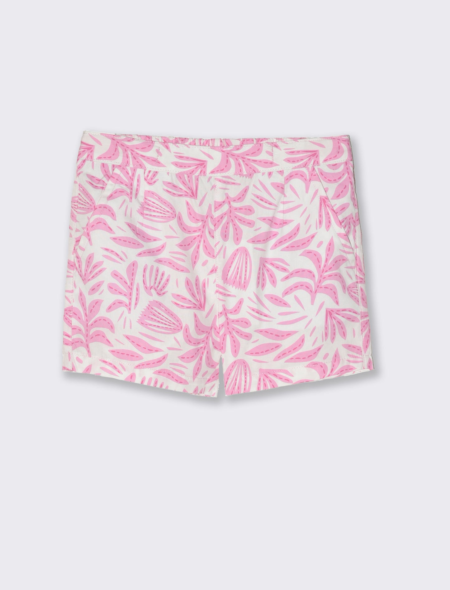 Short in popeline da bambina - Rosa