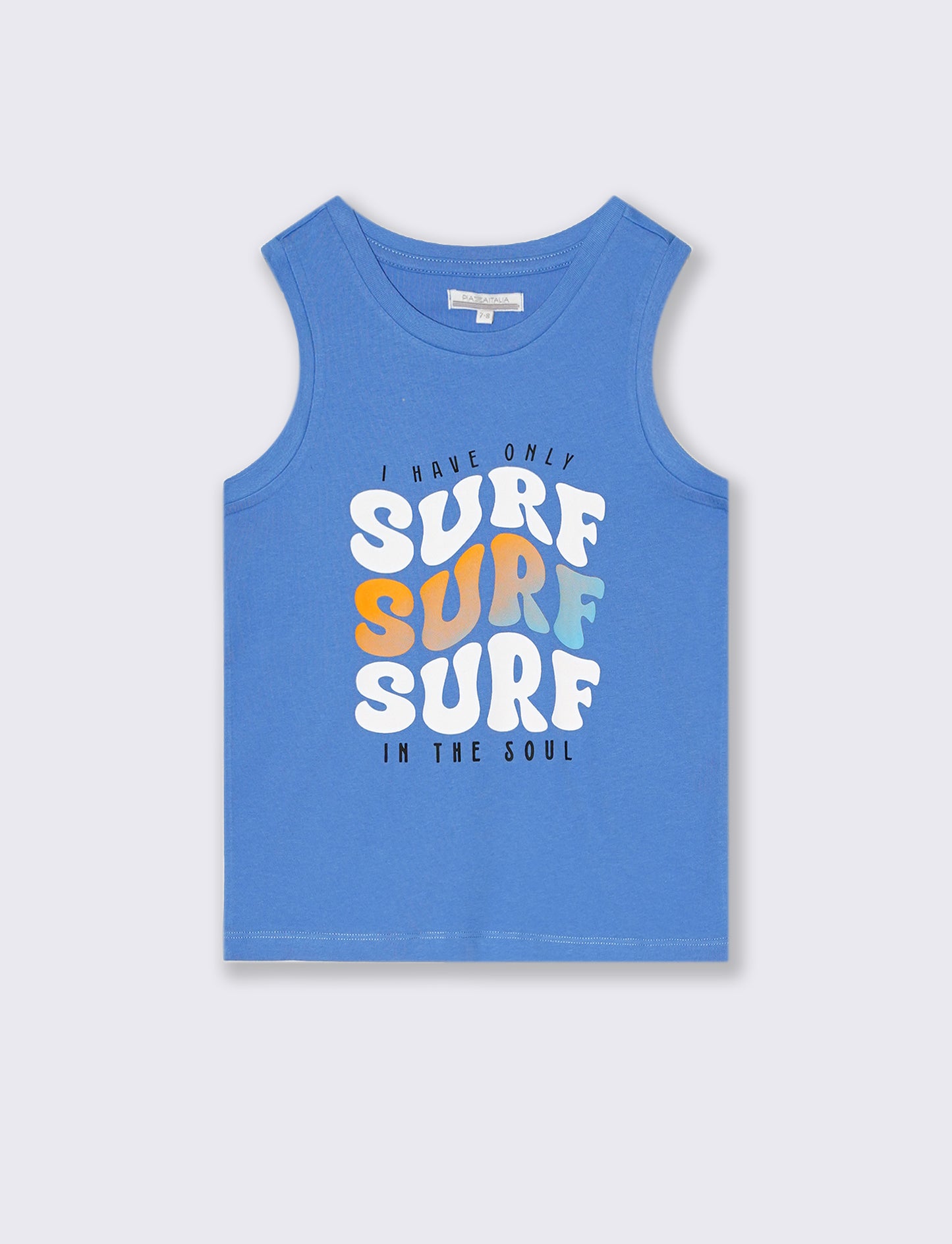 Canotta stampa SURF da bambino - Blu cobalto