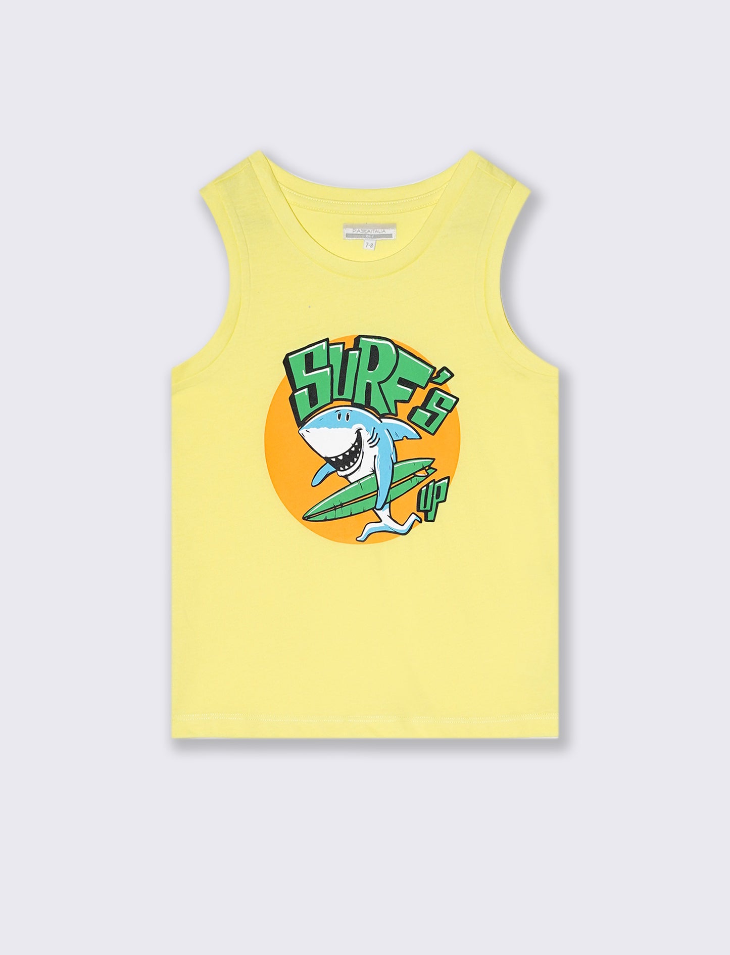 Canotta stampa SURF da bambino - Giallo limone