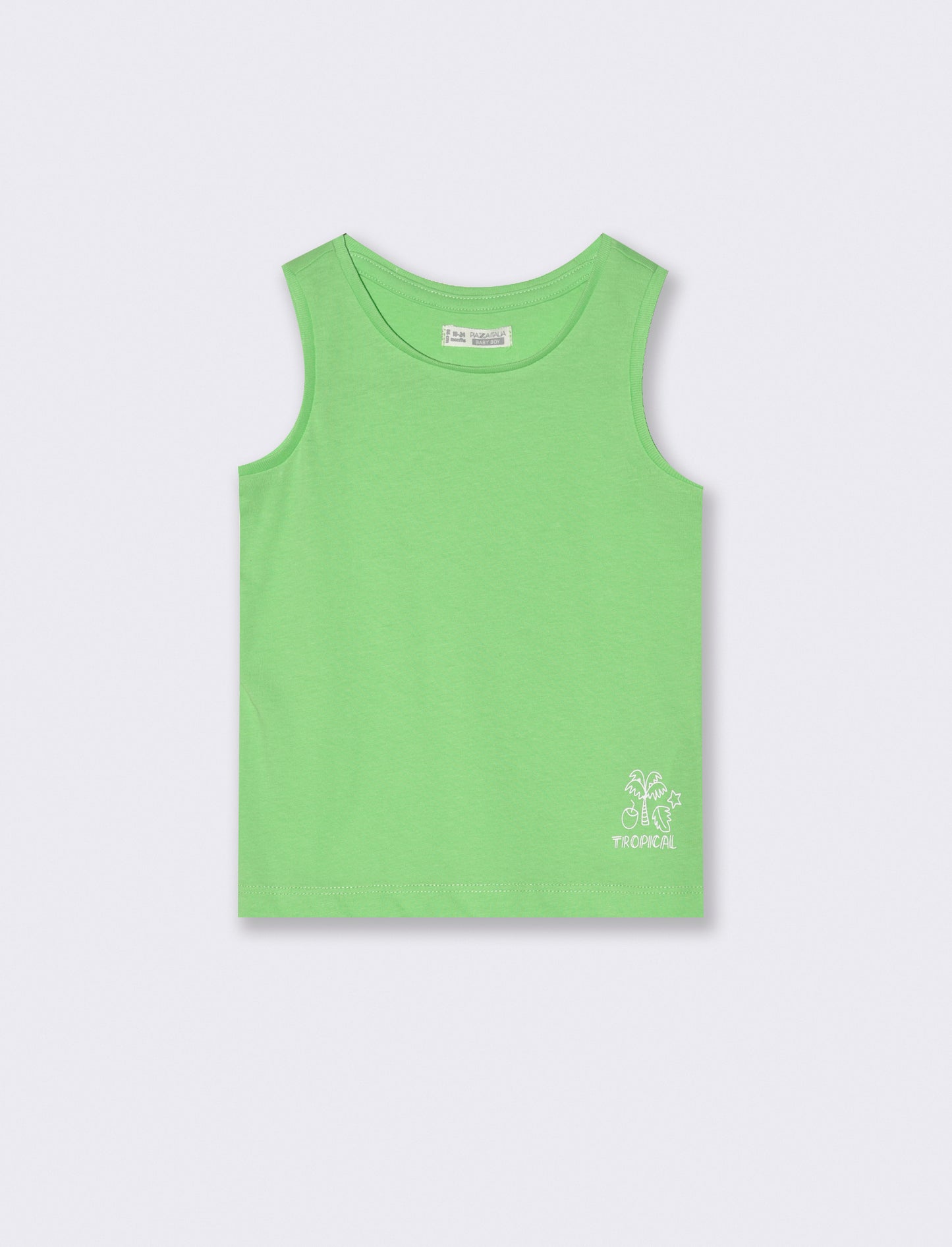 T-shirt girocollo con stampa da neonato - Verde mela