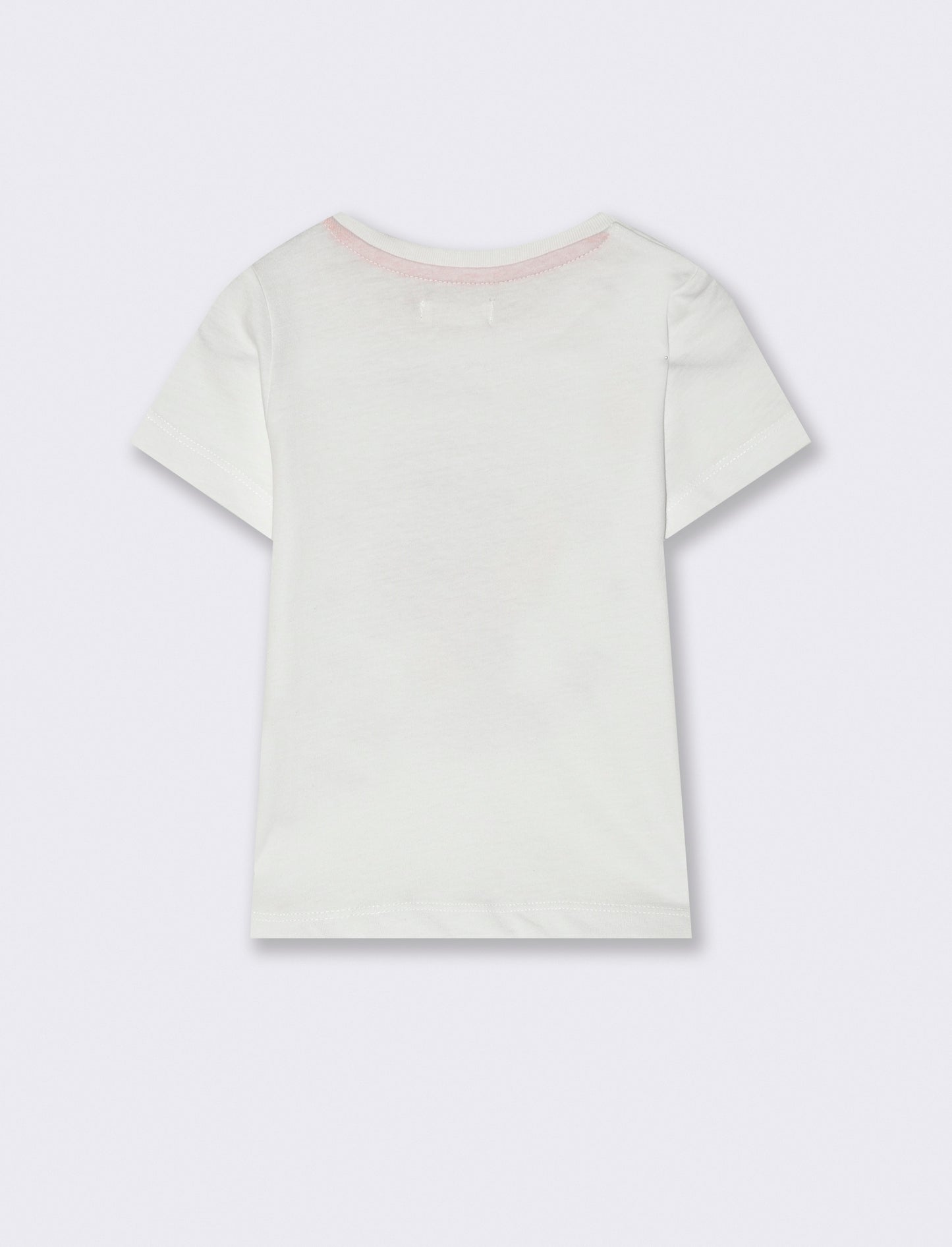 T shirt girocollo con stampa da neonato - Bianco