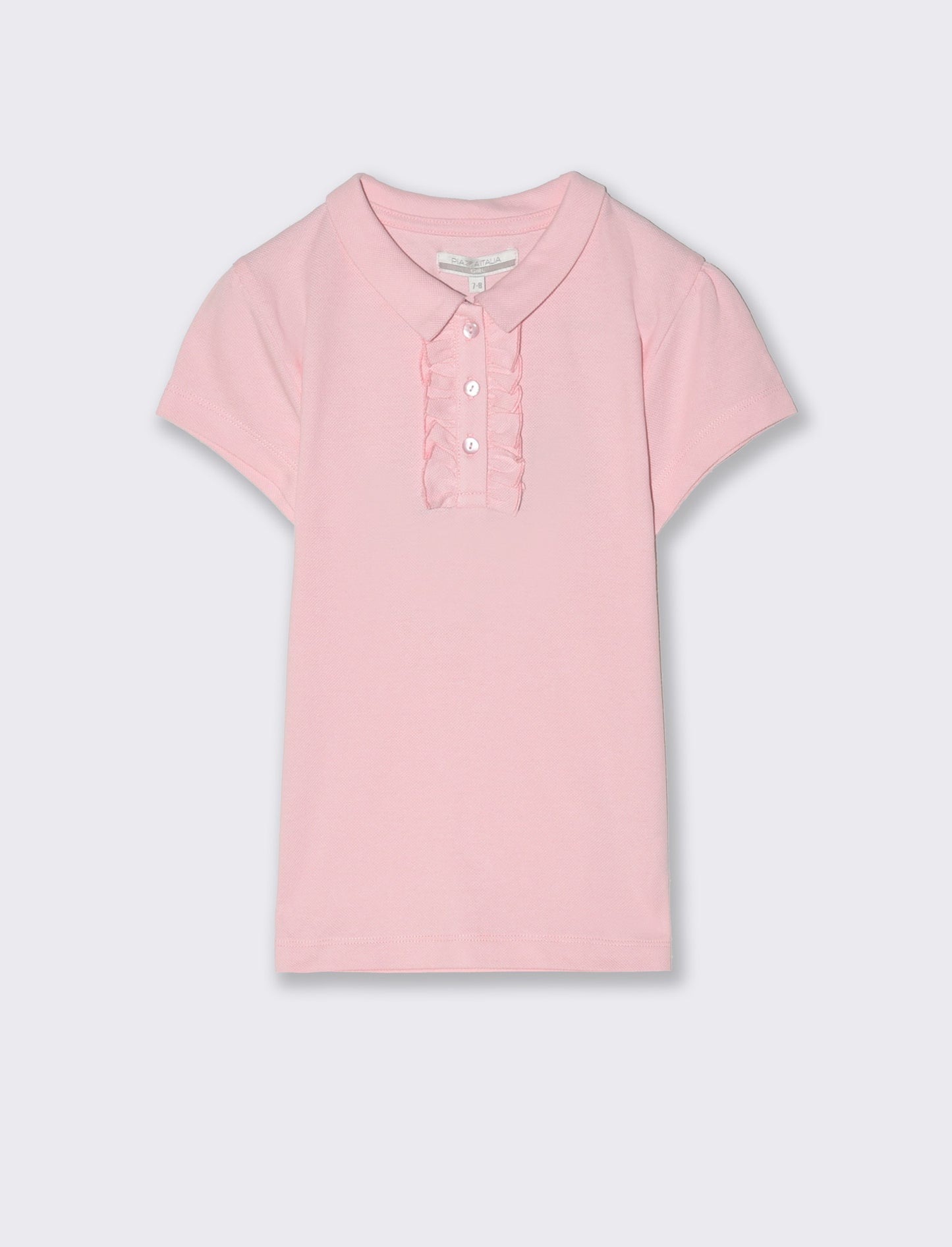 Polo in piquet da bambina - Rosa