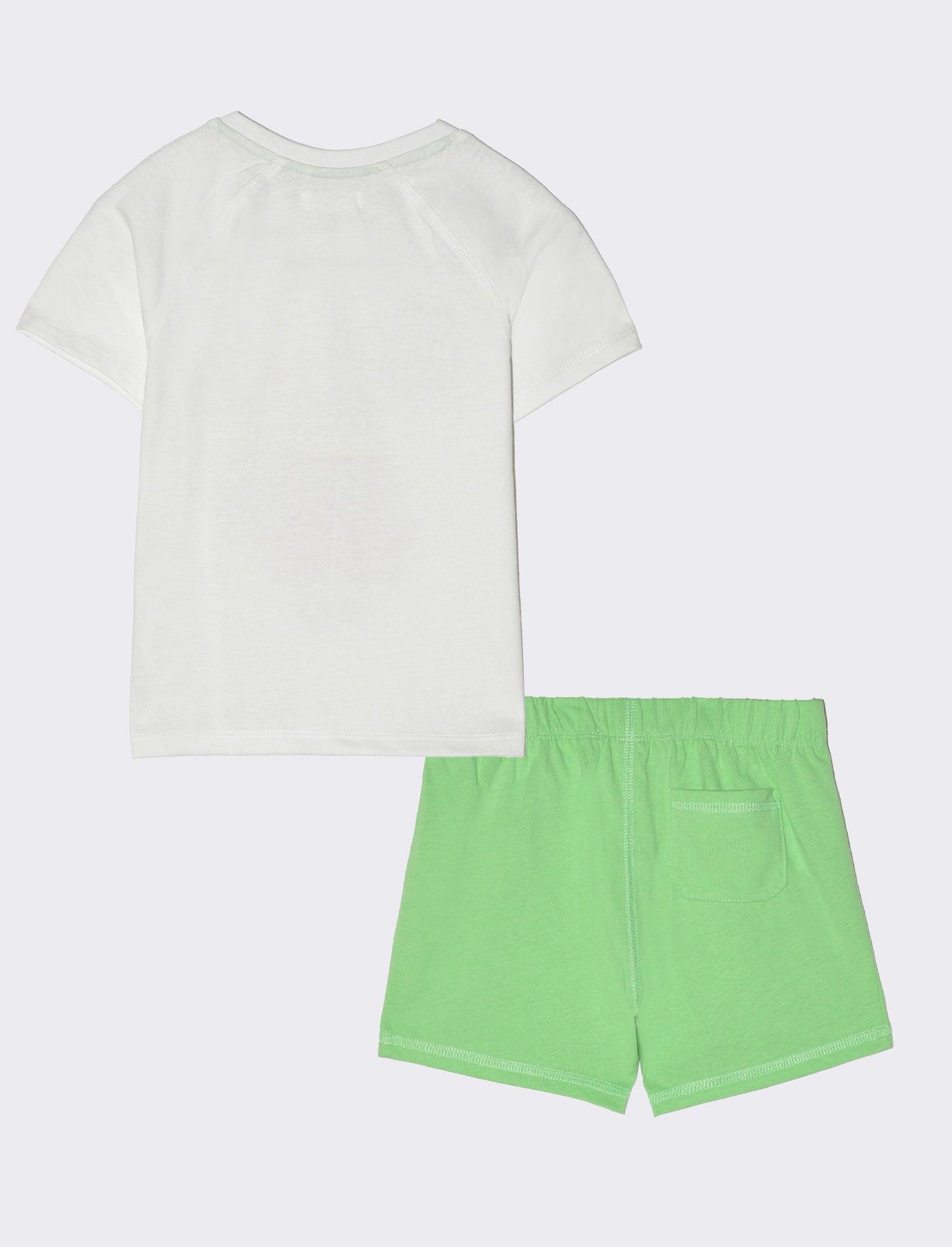 Completo maglietta e pantaloncini da neonato - Bianco