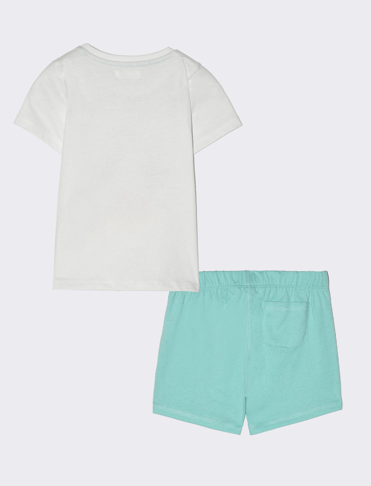 Completo maglietta e shorts da neonato - Bianco