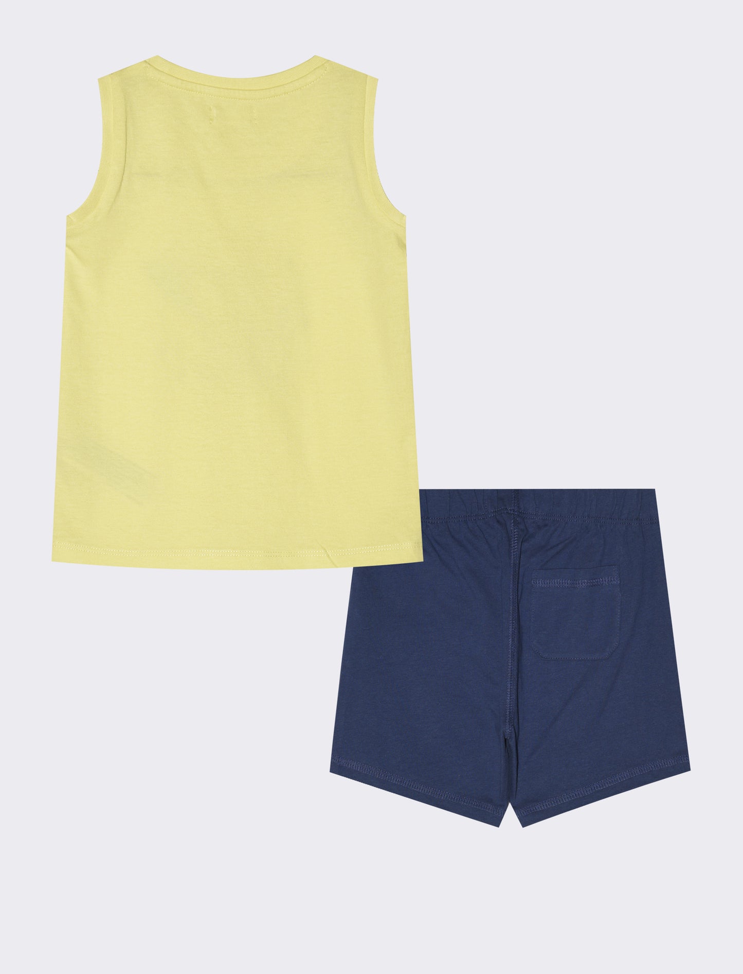 Completo canotta e pantaloncini da neonato - Giallo limone