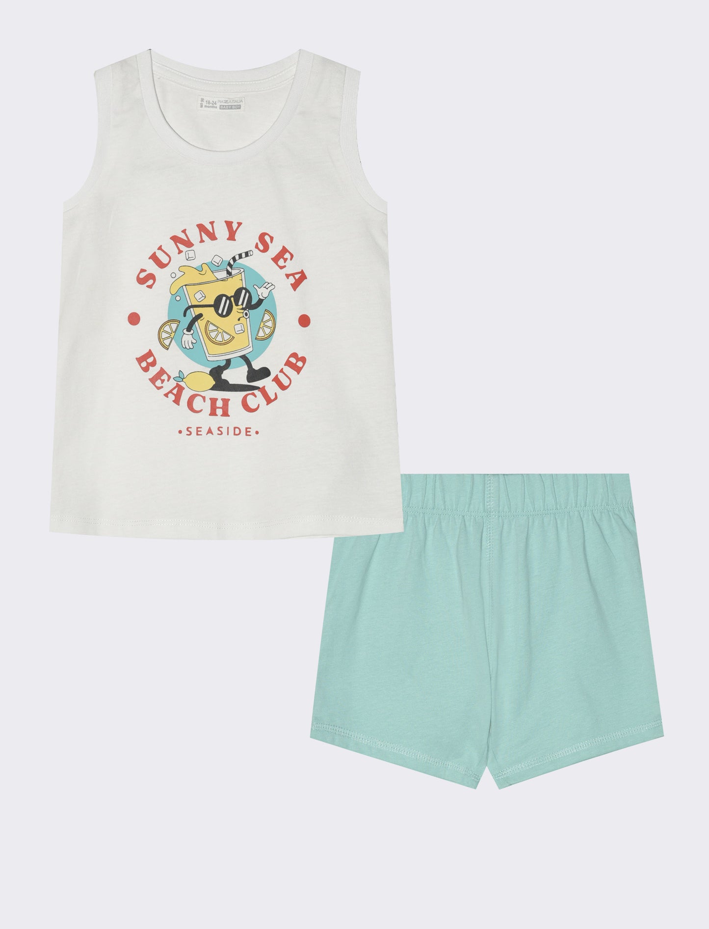 Completo canotta e shorts da neonato - Bianco