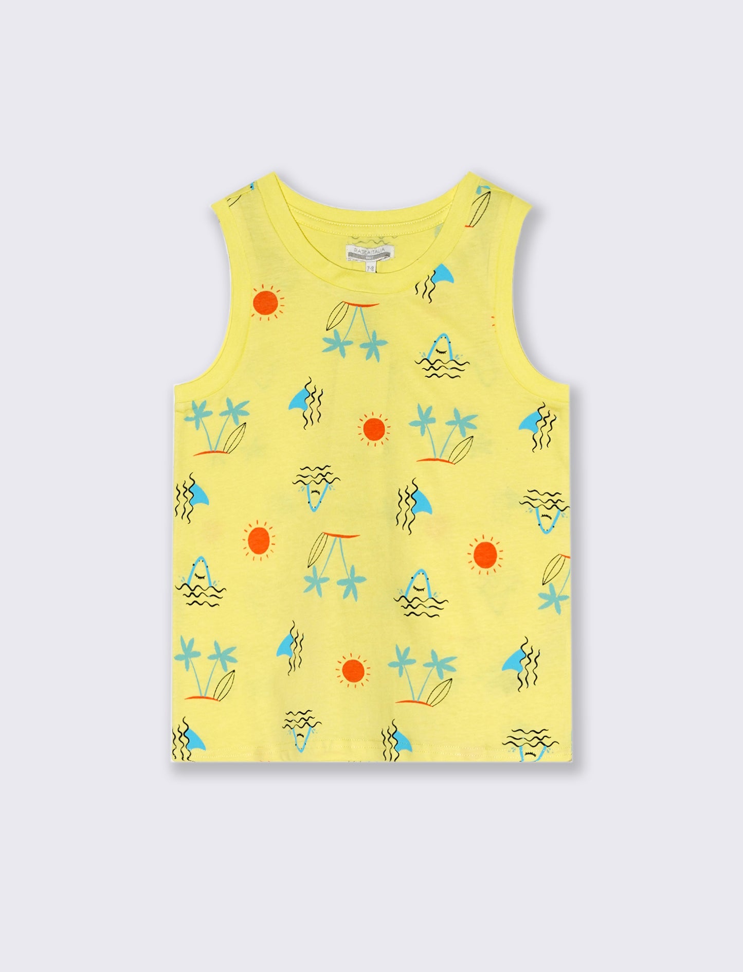 Canotta stampata da bambino - Giallo