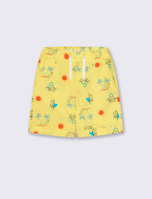Short stampato da bambino - Giallo