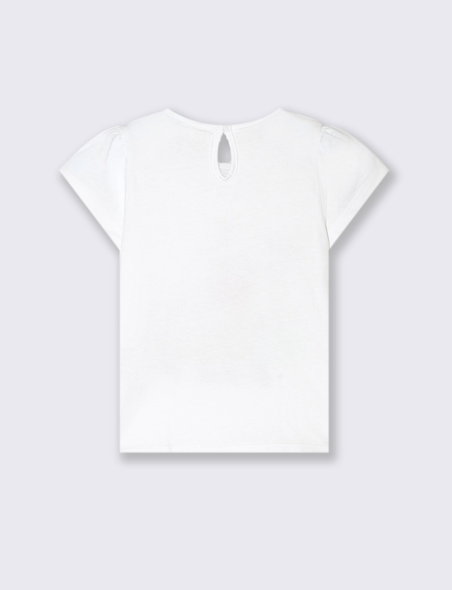 Maglia manica corta con stampa da neonata - Bianco