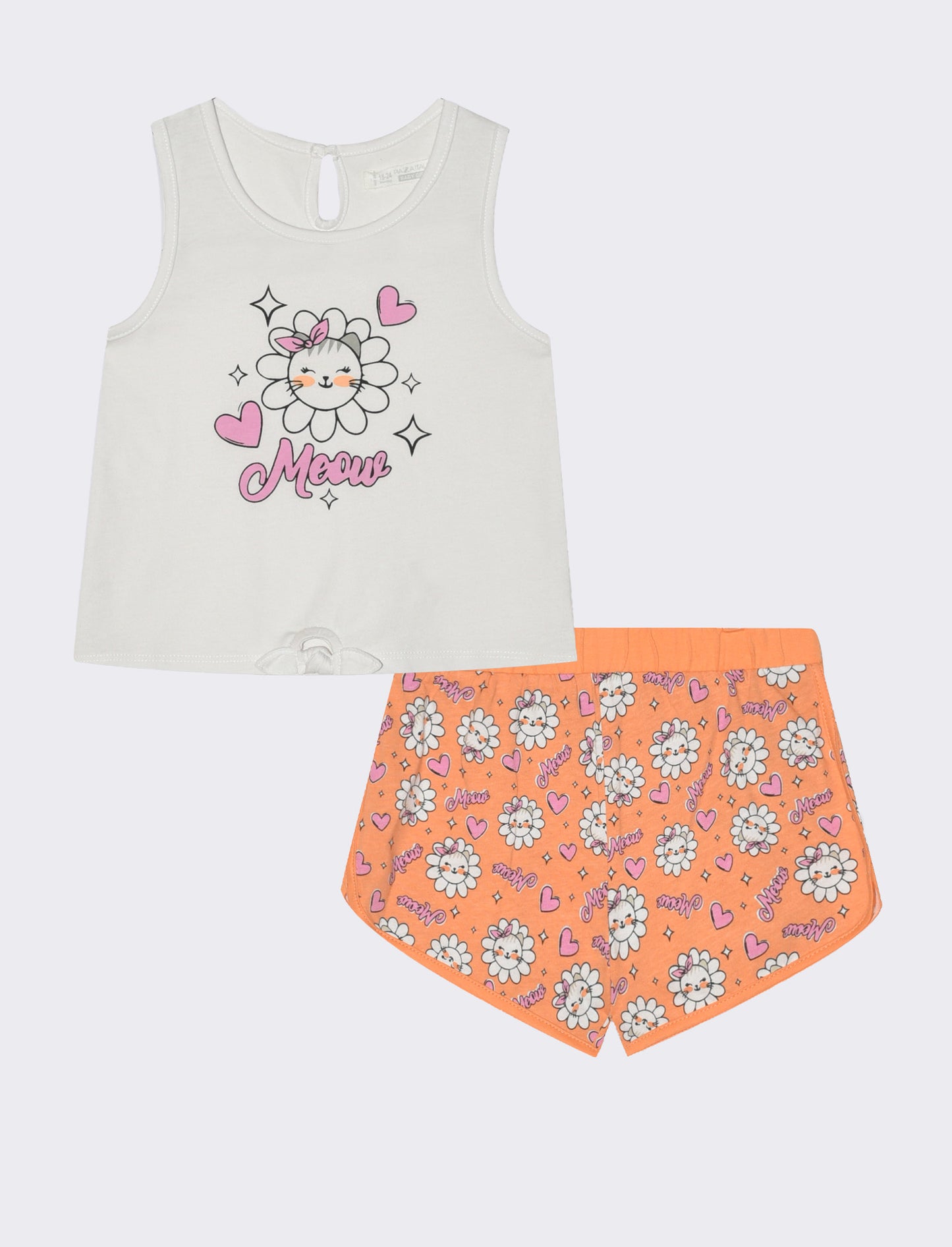 Completo canotta e shorts da neonata - Bianco