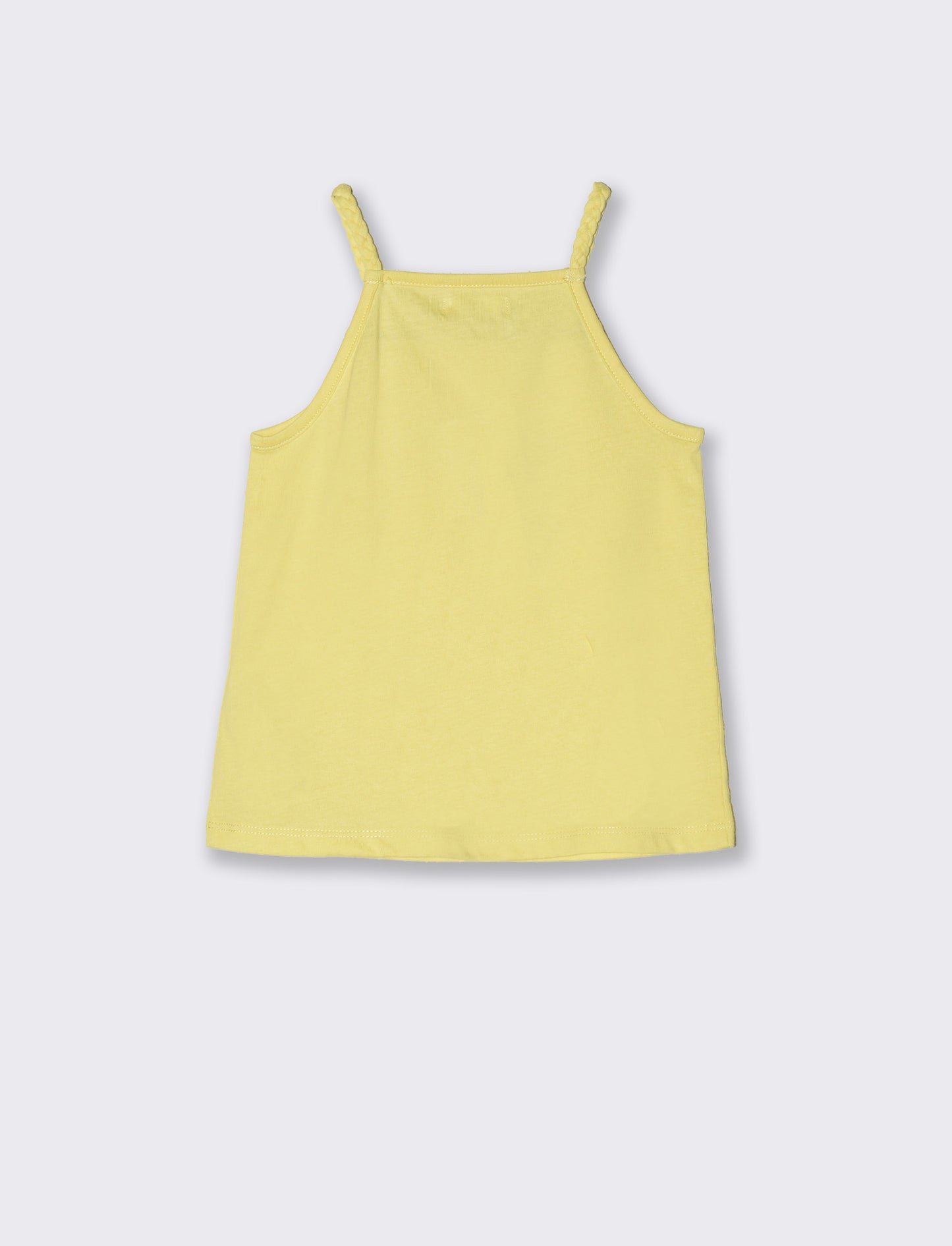 Canotta con treccina da neonata - Giallo limone