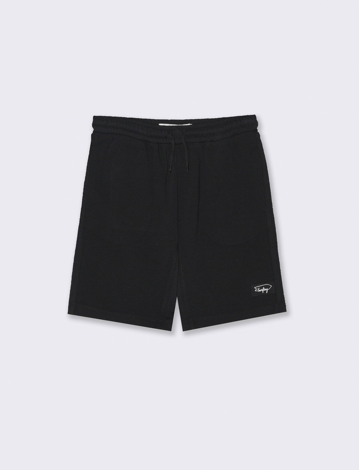 Bermuda in felpa lavorata da bambino - Nero