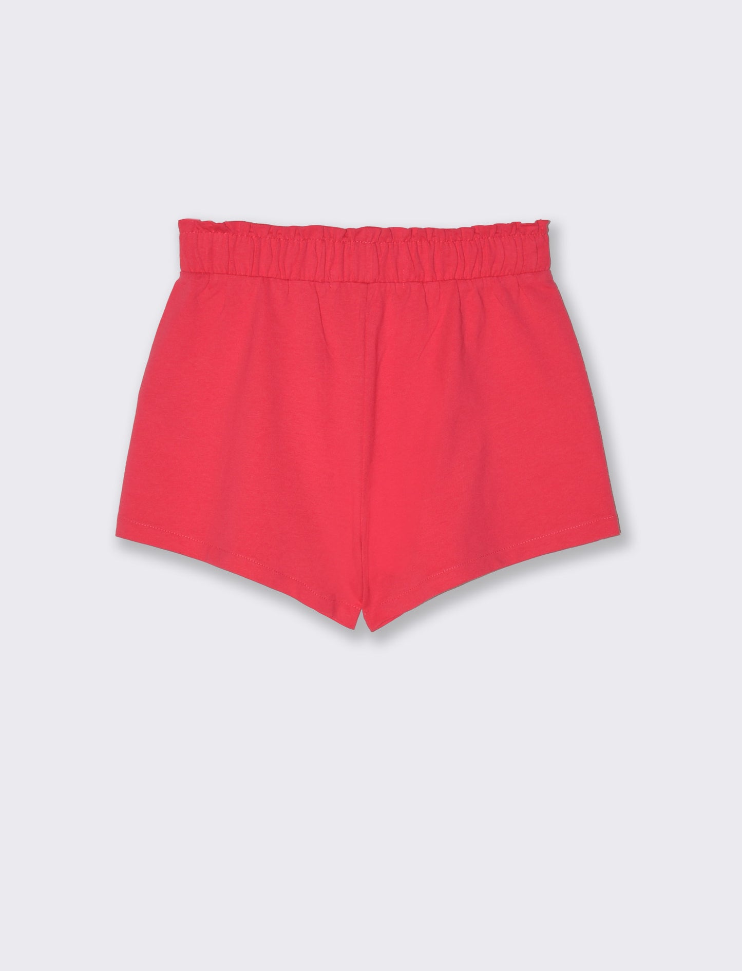 Shorts in cotone con elastico da bambina - Fuxia