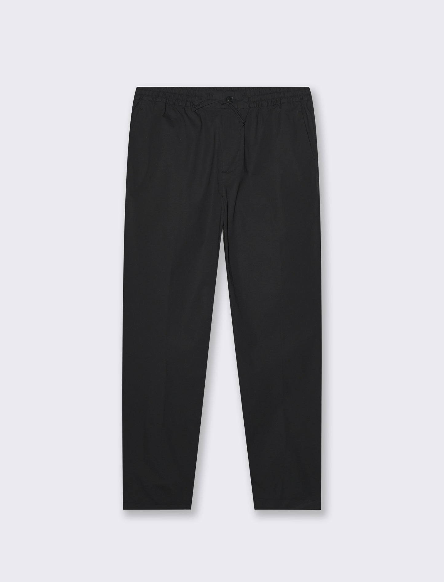 Pantaloni chino jogger in popelin stretch da uomo - Nero