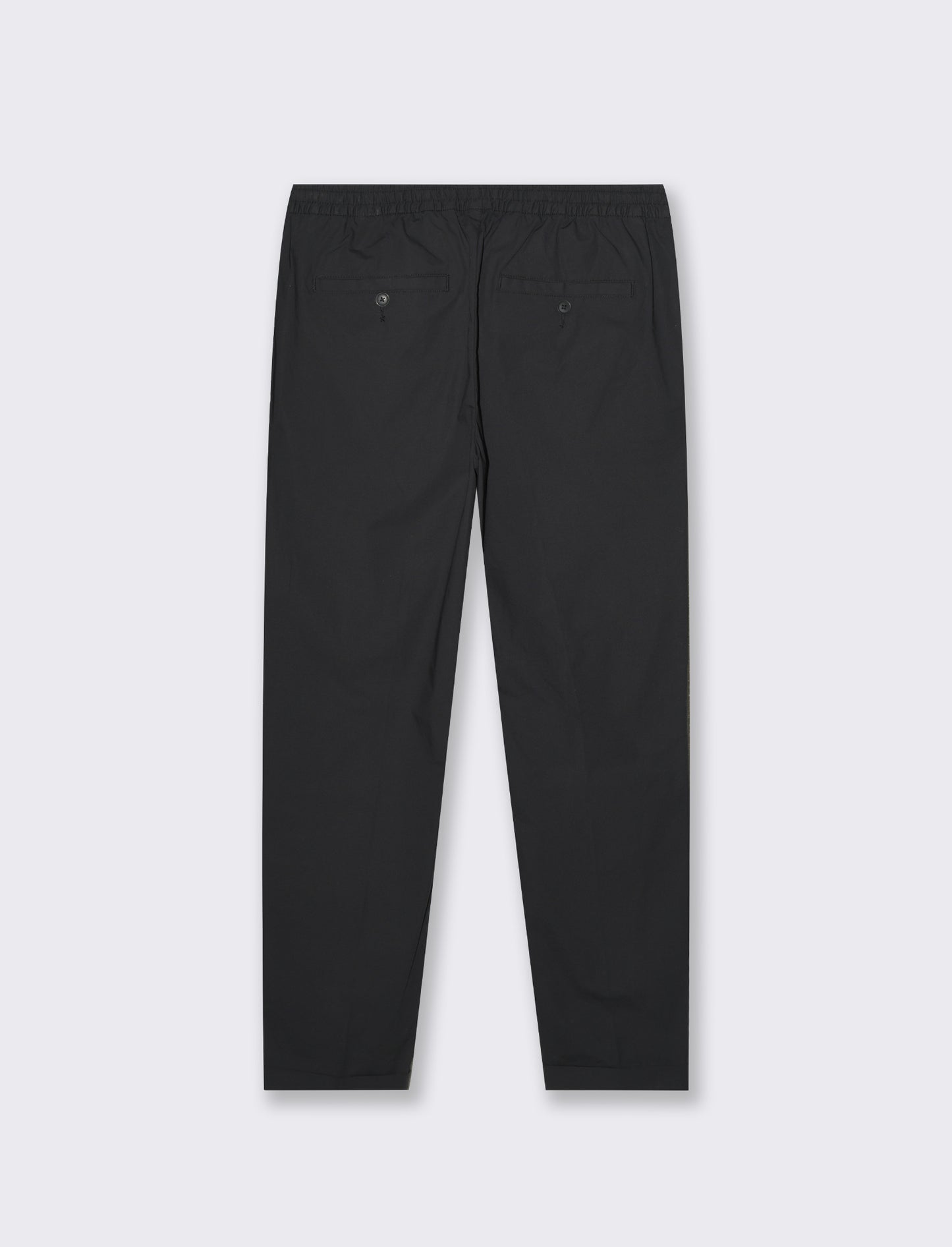 Pantaloni chino jogger in popelin stretch da uomo - Nero