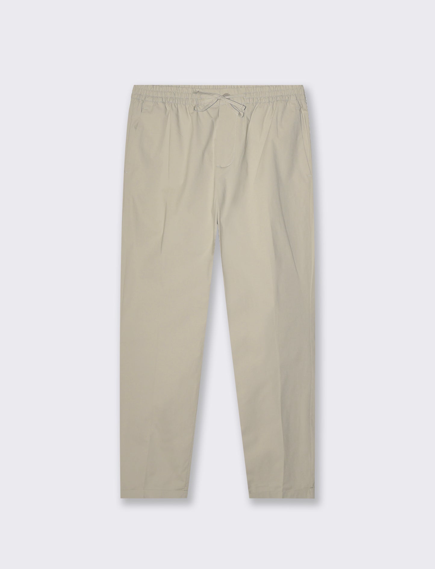 Pantaloni chino jogger in popelin stretch da uomo - Sabbia