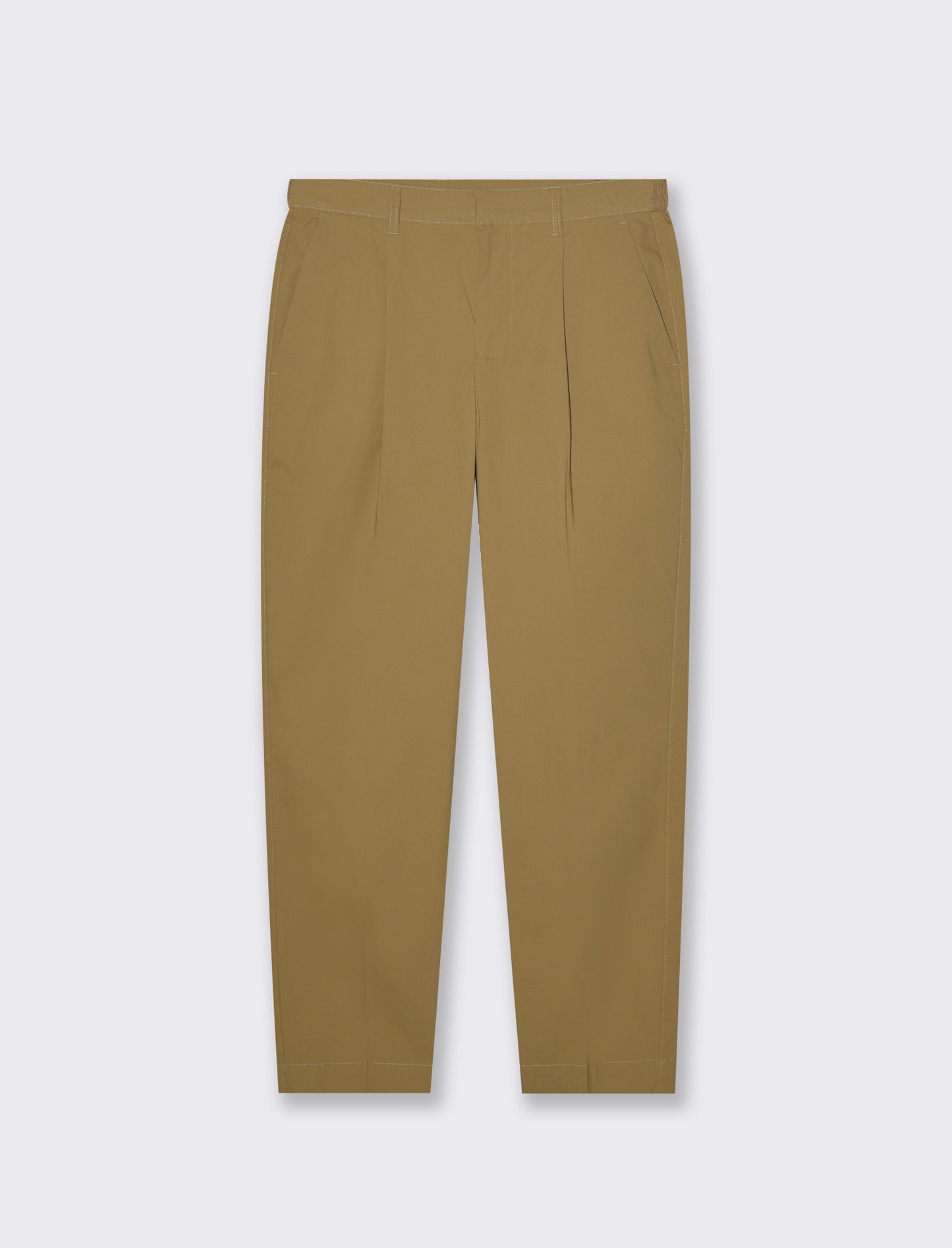 Pantaloni chino in popelin stretch da uomo - Beige