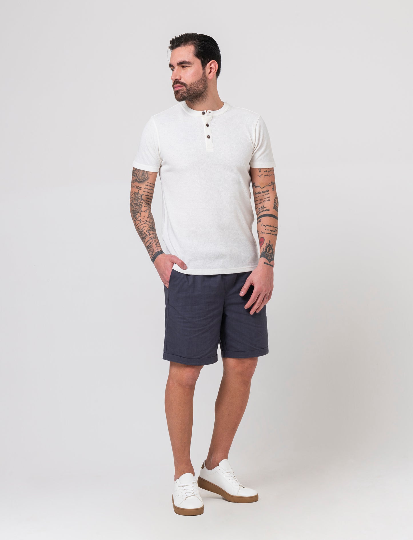 Bermuda jogger tessuto slub da uomo - Avion