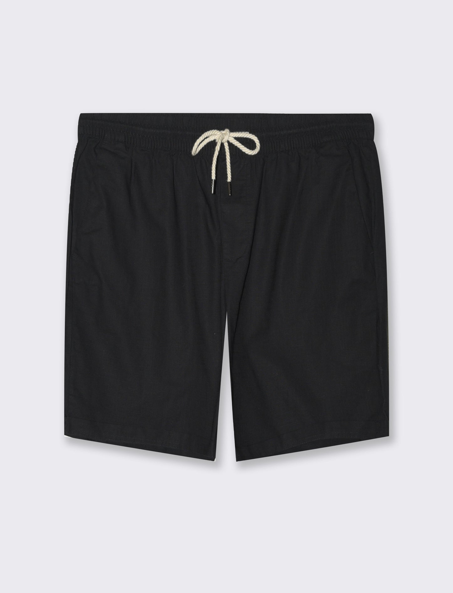 Bermuda jogger tessuto slub da uomo - Nero