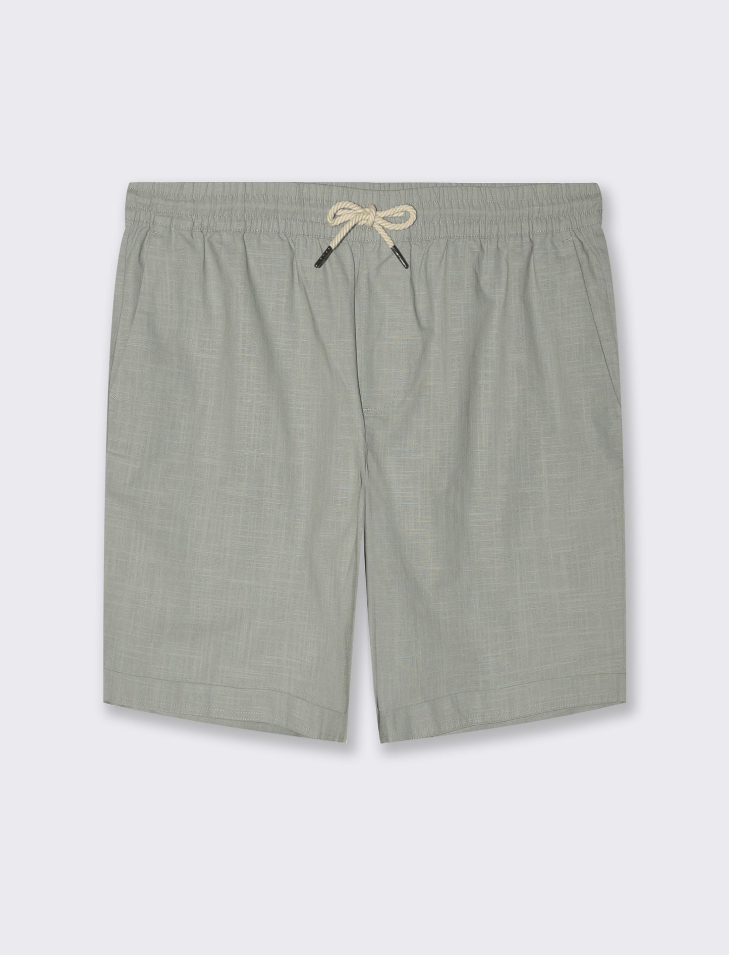 Bermuda jogger tessuto slub da uomo - Verde
