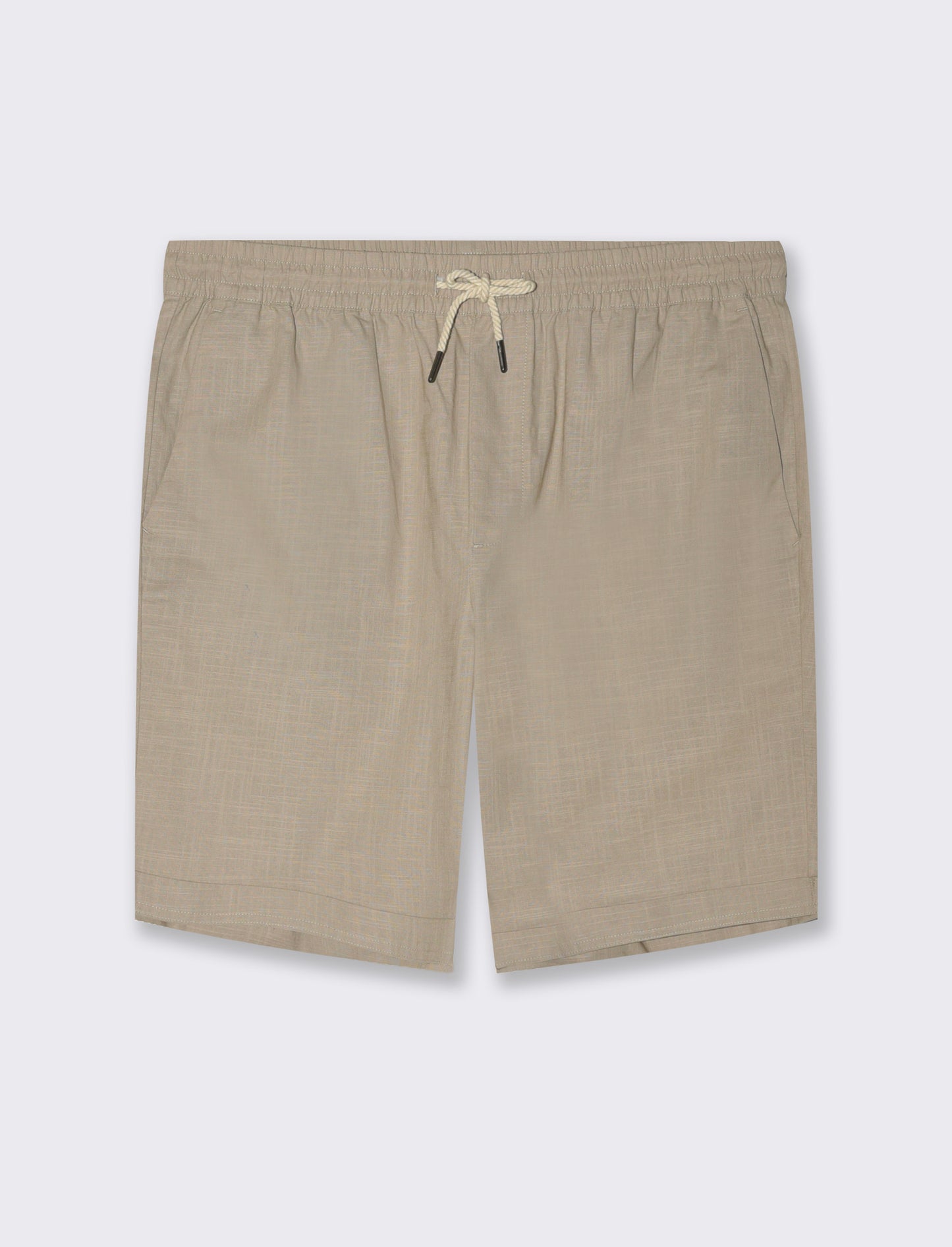 Bermuda jogger tessuto slub da uomo - Beige