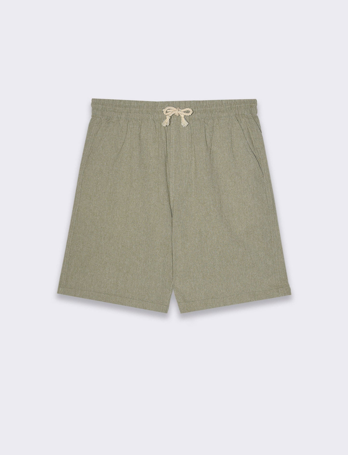 Bermuda jogger tessuto goffrato da uomo - Verde oliva