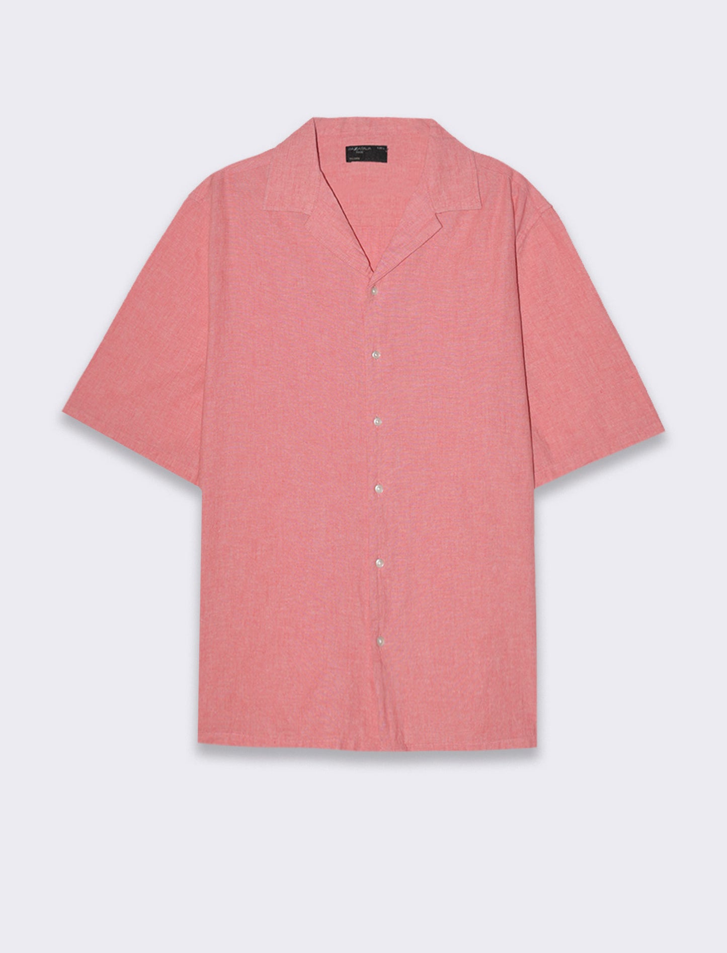 Camicia manica corta goffrata da uomo - Grigio ghiaccio