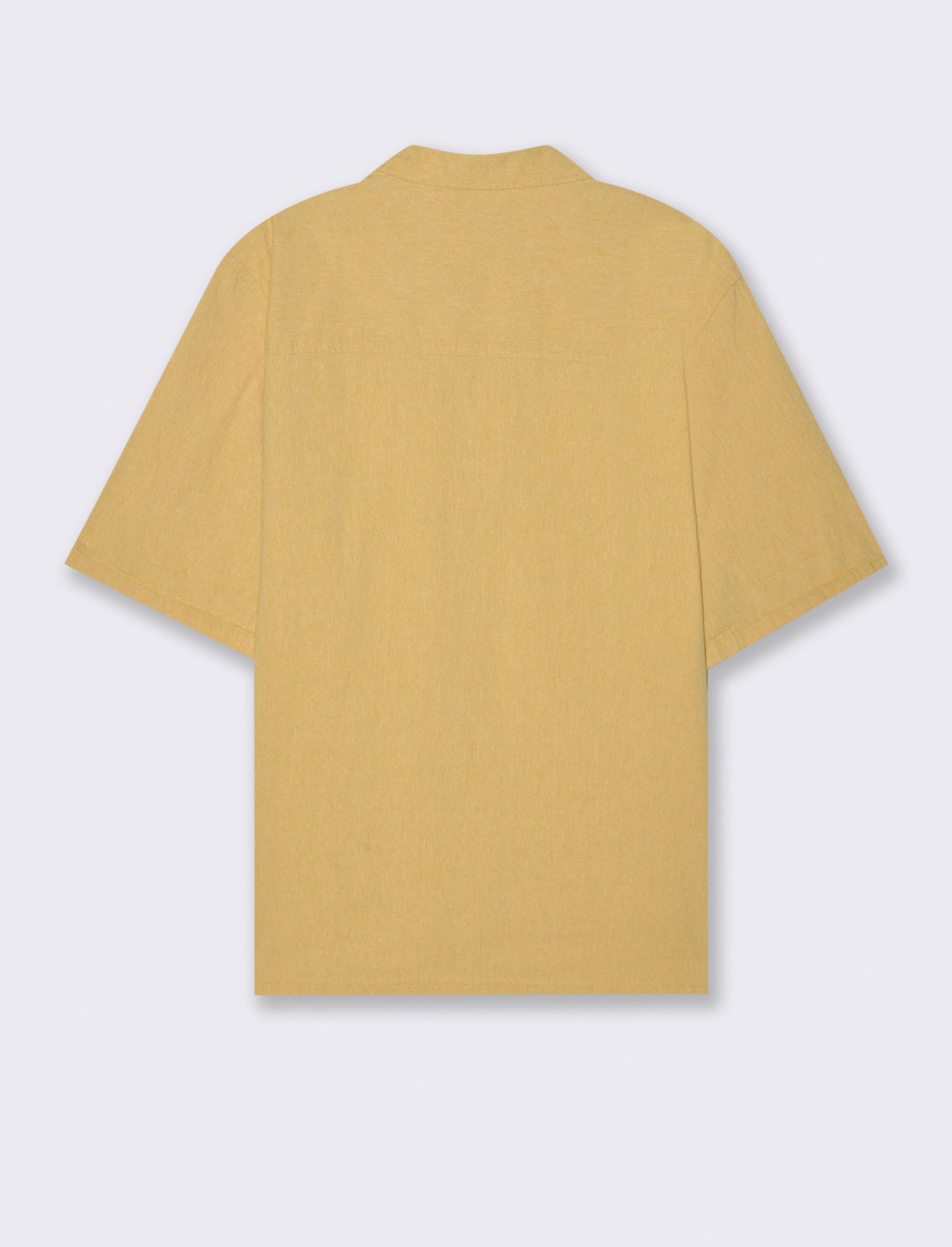 Camicia manica corta goffrata da uomo - Senape