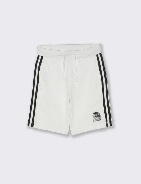 Bermuda in felpa sporty da bambino - Bianco