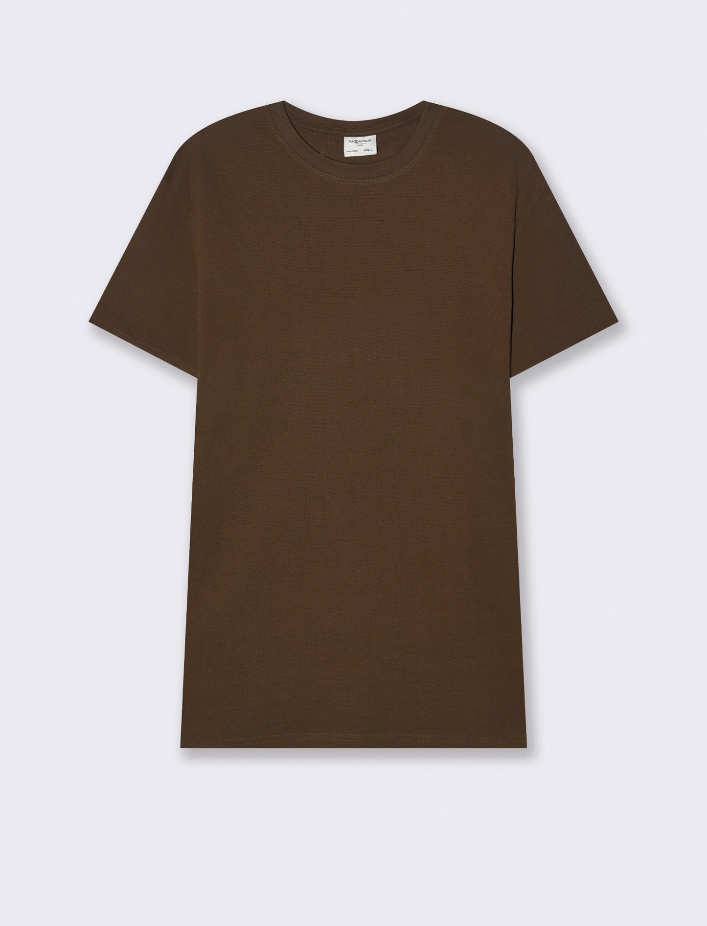 T-shirt in piquet di cotone da uomo - Moro