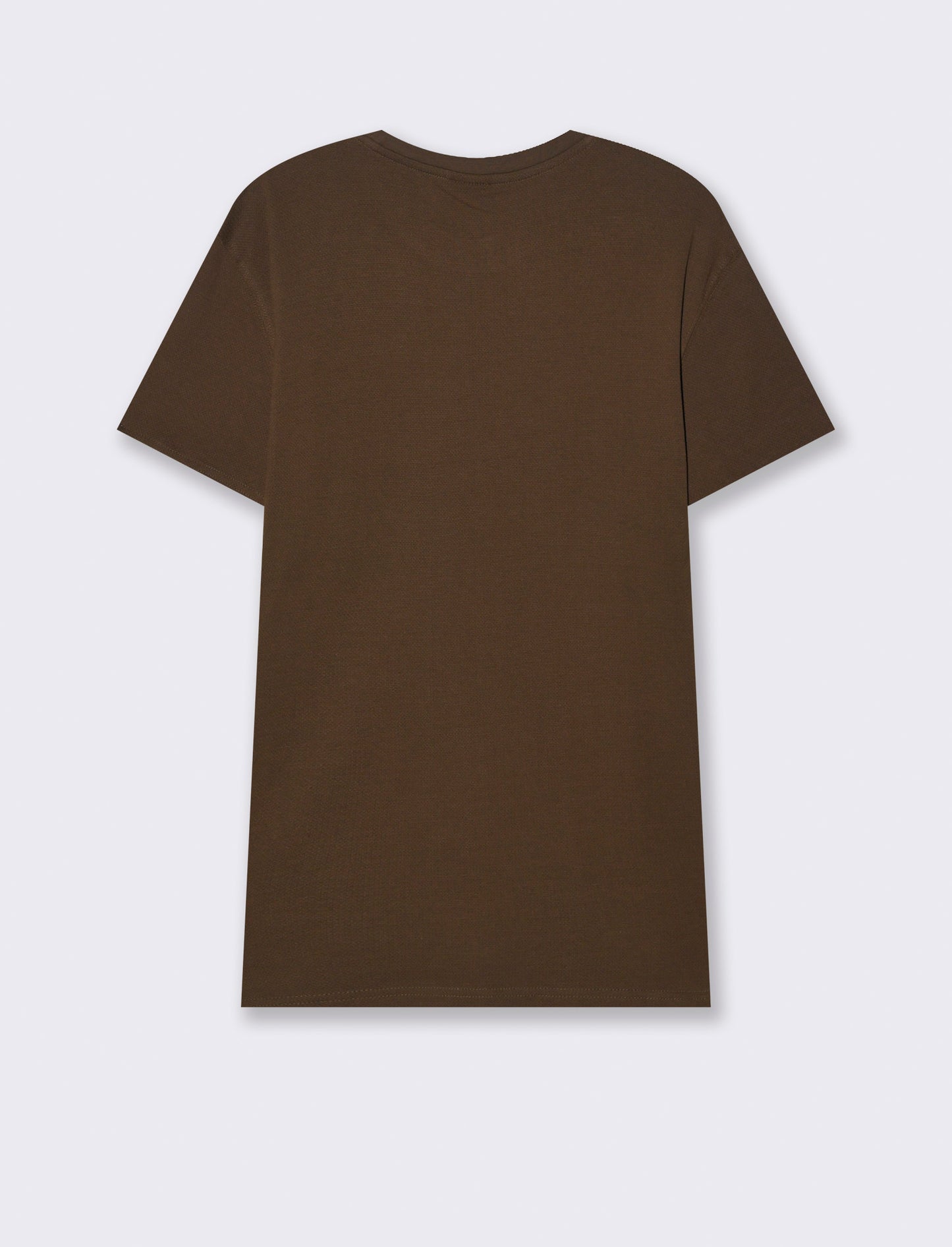 T-shirt in piquet di cotone da uomo - Moro