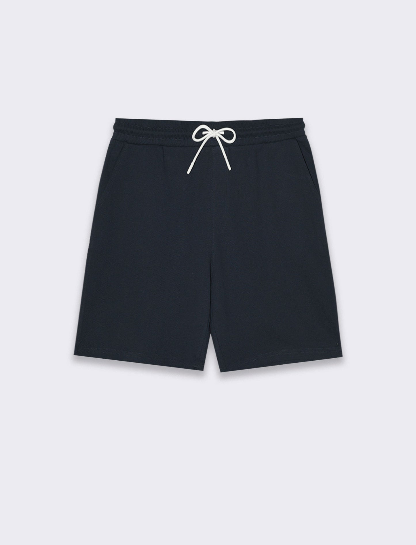 Bermuda jogger in piquet di cotone da uomo - Blu