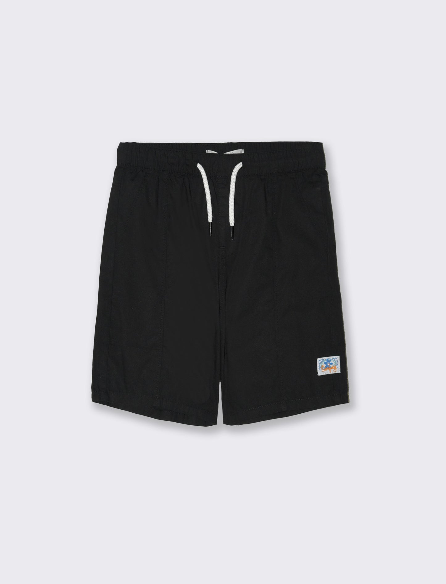 Bermuda in cotone tinta unita da bambino - Nero