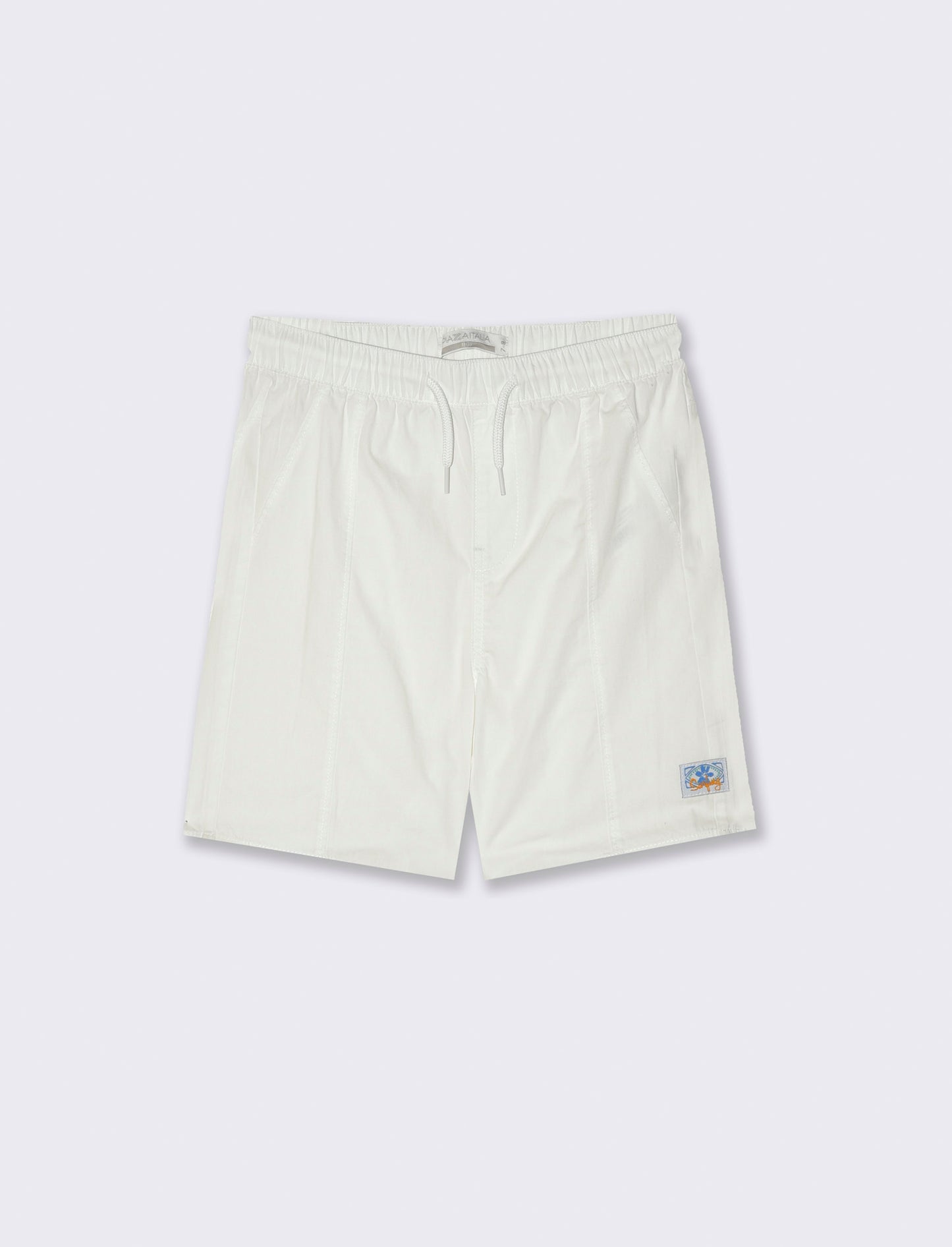 Bermuda in cotone tinta unita da bambino - Bianco