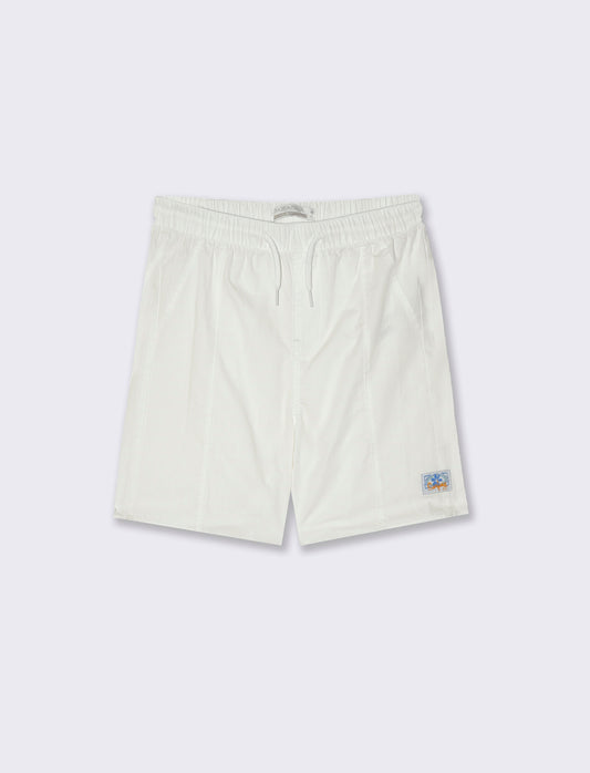 Bermuda in cotone tinta unita da bambino - Bianco