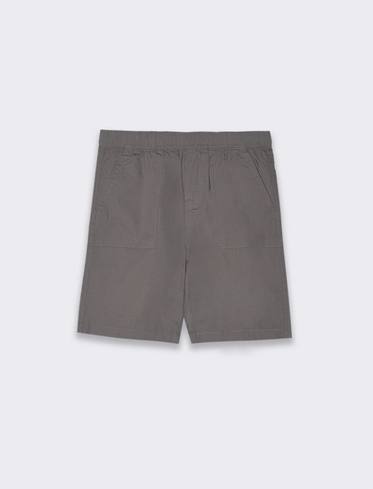 Bermuda in cotone con tagli da bambino - Grigio piombo