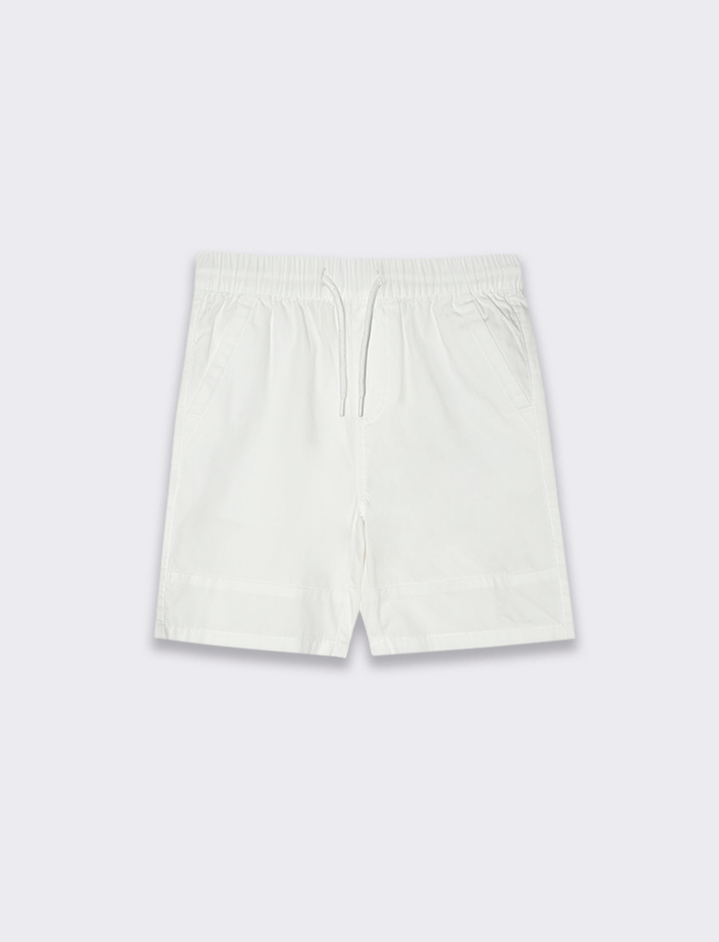 Bermuda in cotone con tagli da bambino - Bianco
