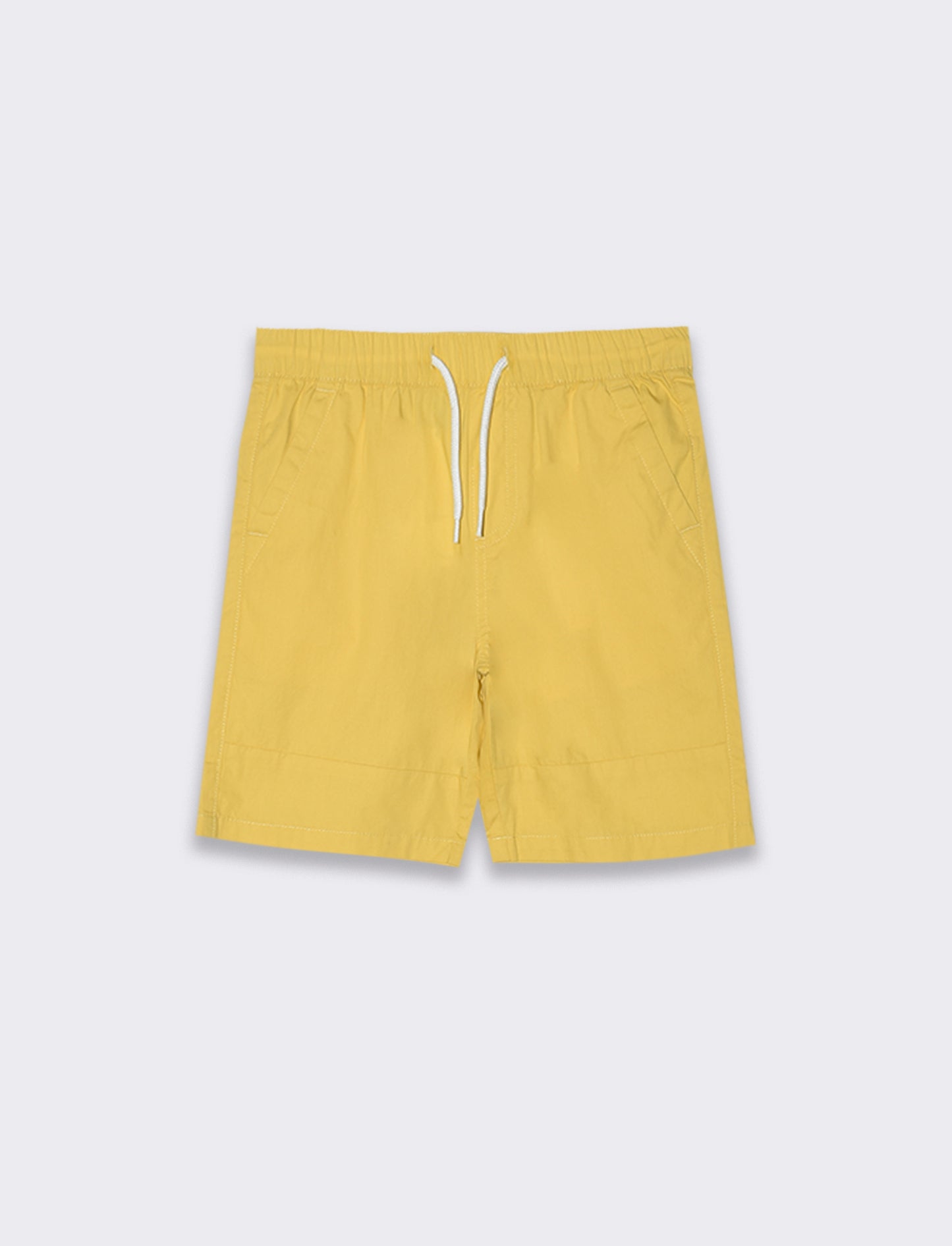 Bermuda in cotone con tagli da bambino - Ocra