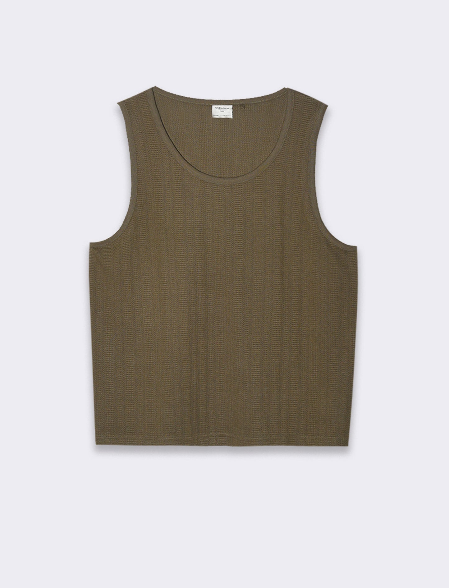 Man's jacquard knit fabric tank top - Green
