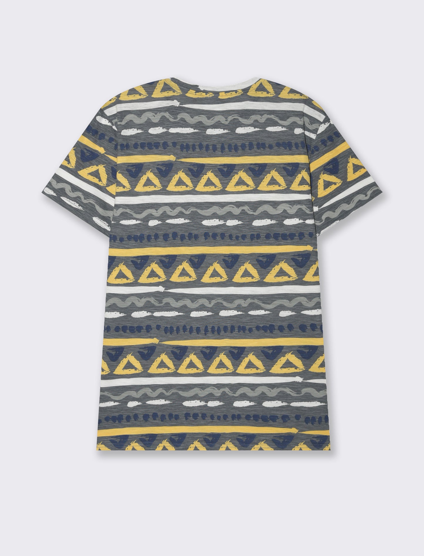 T-shirt in cotone slub con stampa azteca da uomo - Avion